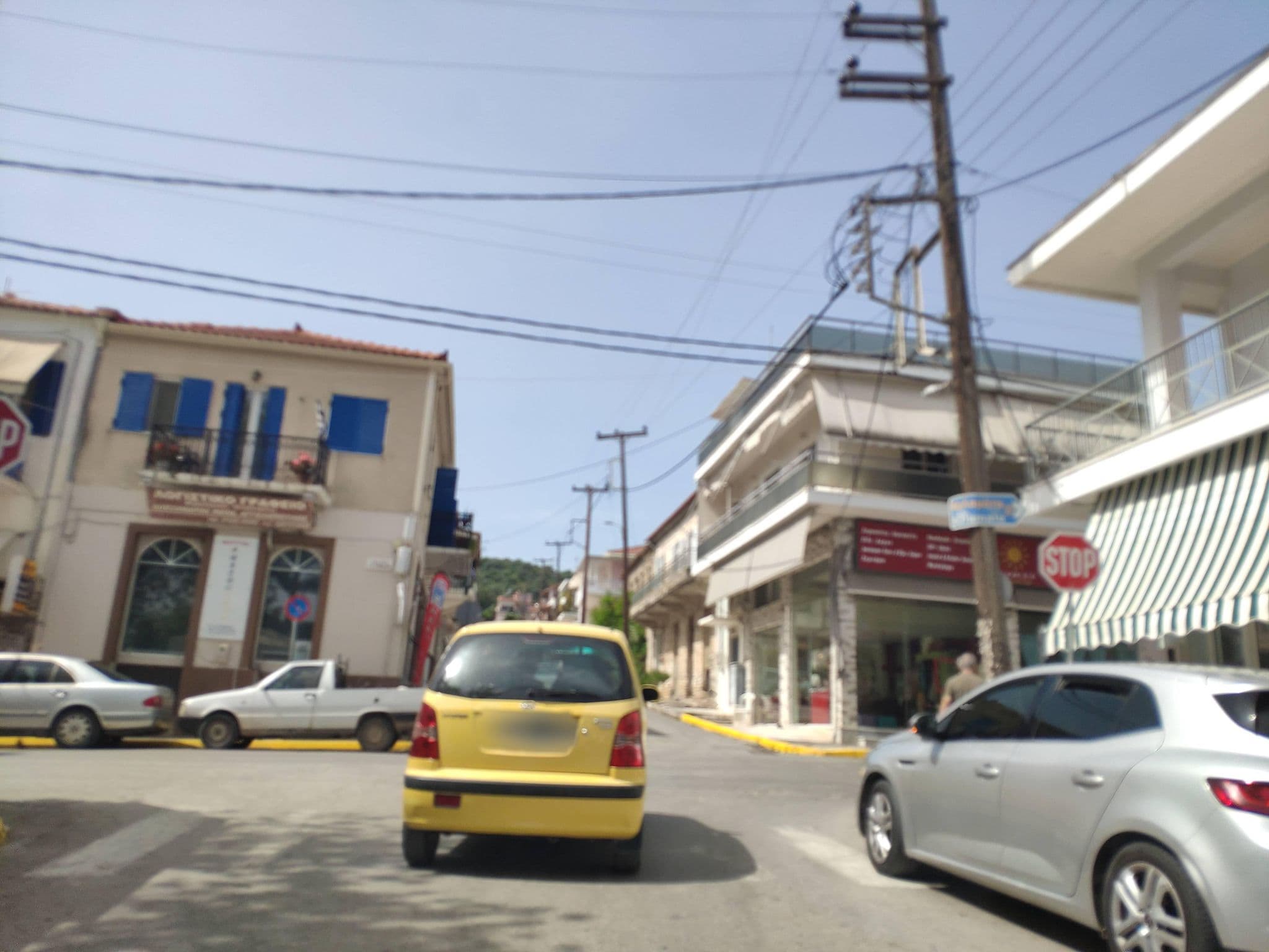 Street view near Mathia Apartments, Petalídi — © pppetros (CC BY-SA · Mapillary)