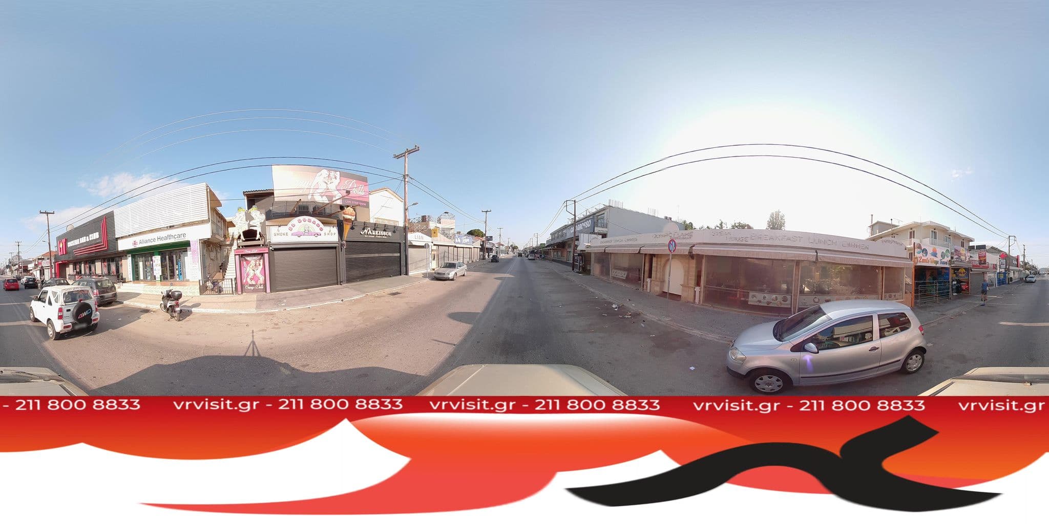 Street view near Diva Hotel - Καναρησ Αξτε, Lithakiá — © VRvisit (CC BY-SA · Mapillary)