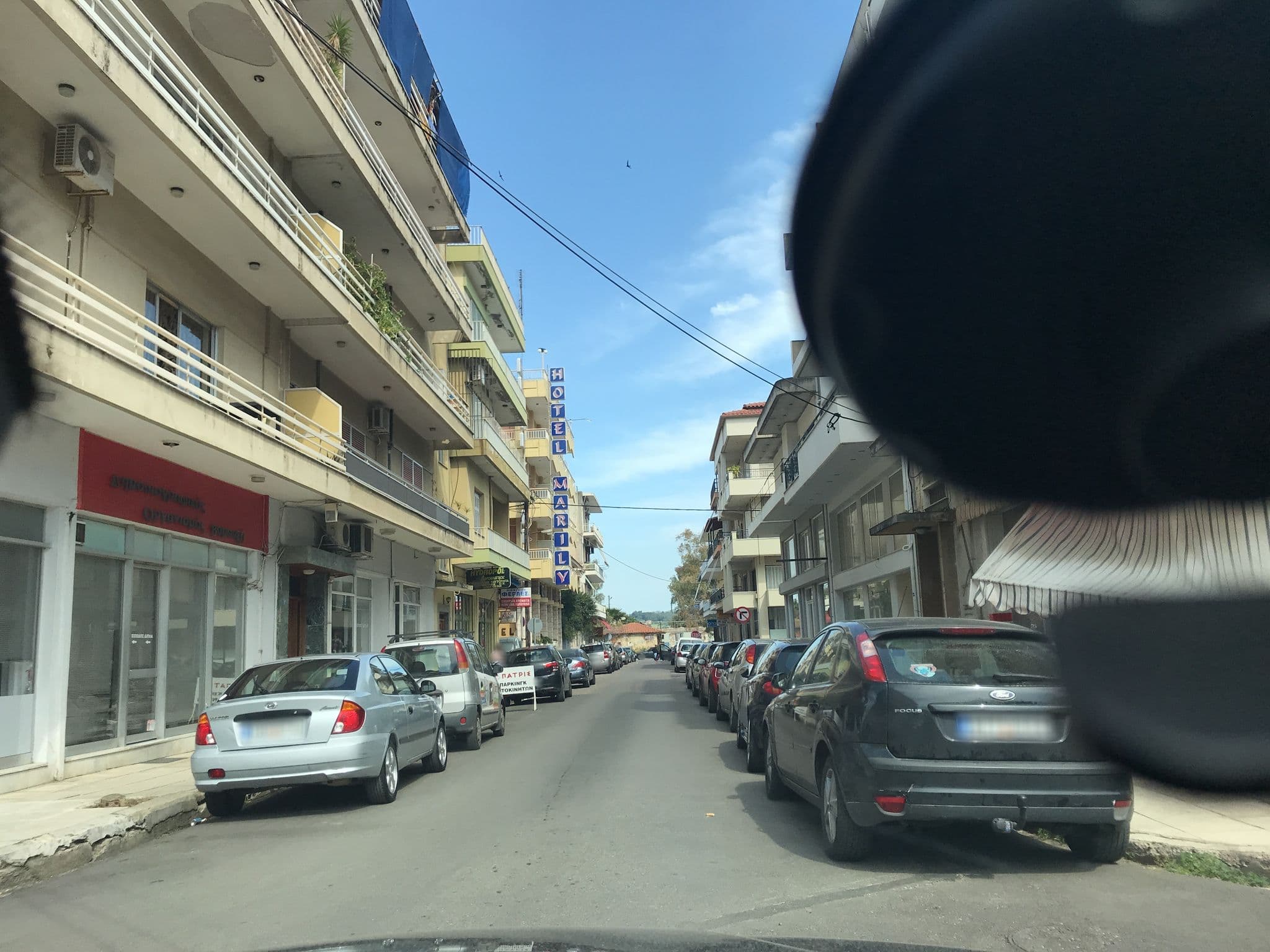 Street view near Hotel Pantheon, Pýrgos — © xaris1980 (CC BY-SA · Mapillary)