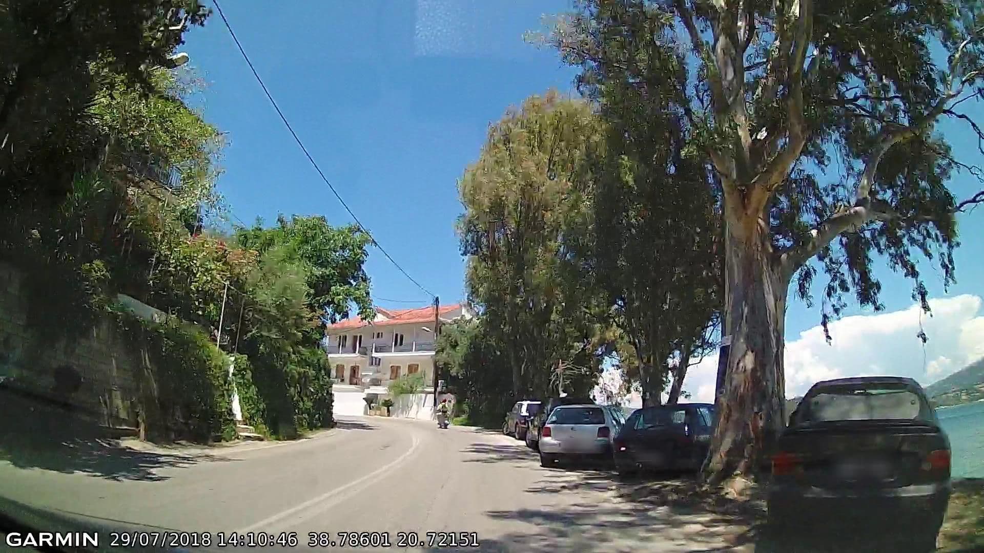 Street view near Avra Hotel - Ναστουλη Καλαφατη Και Σια Οε, Lefkáda — © pppetros (CC BY-SA · Mapillary)