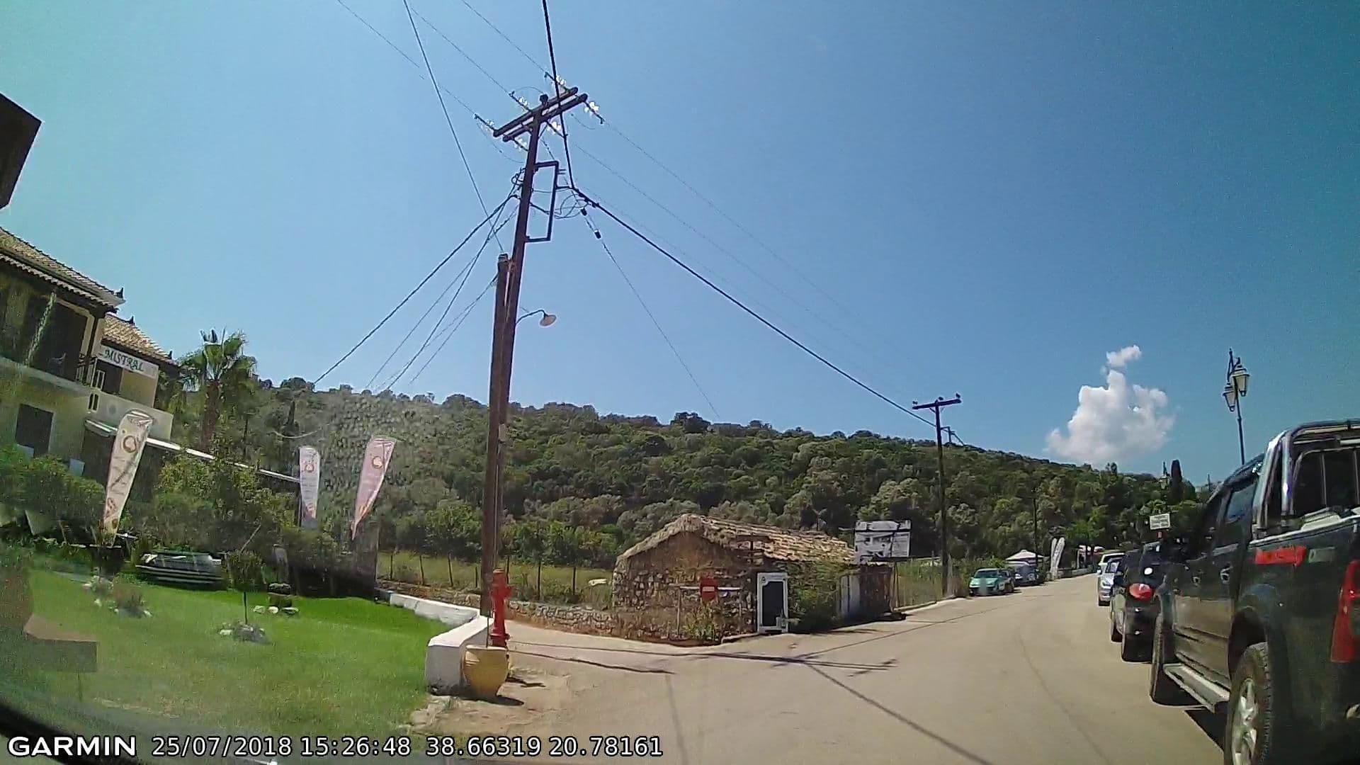 Street view near Mistral Boutique Hotel, Nidhríon — © pppetros (CC BY-SA · Mapillary)