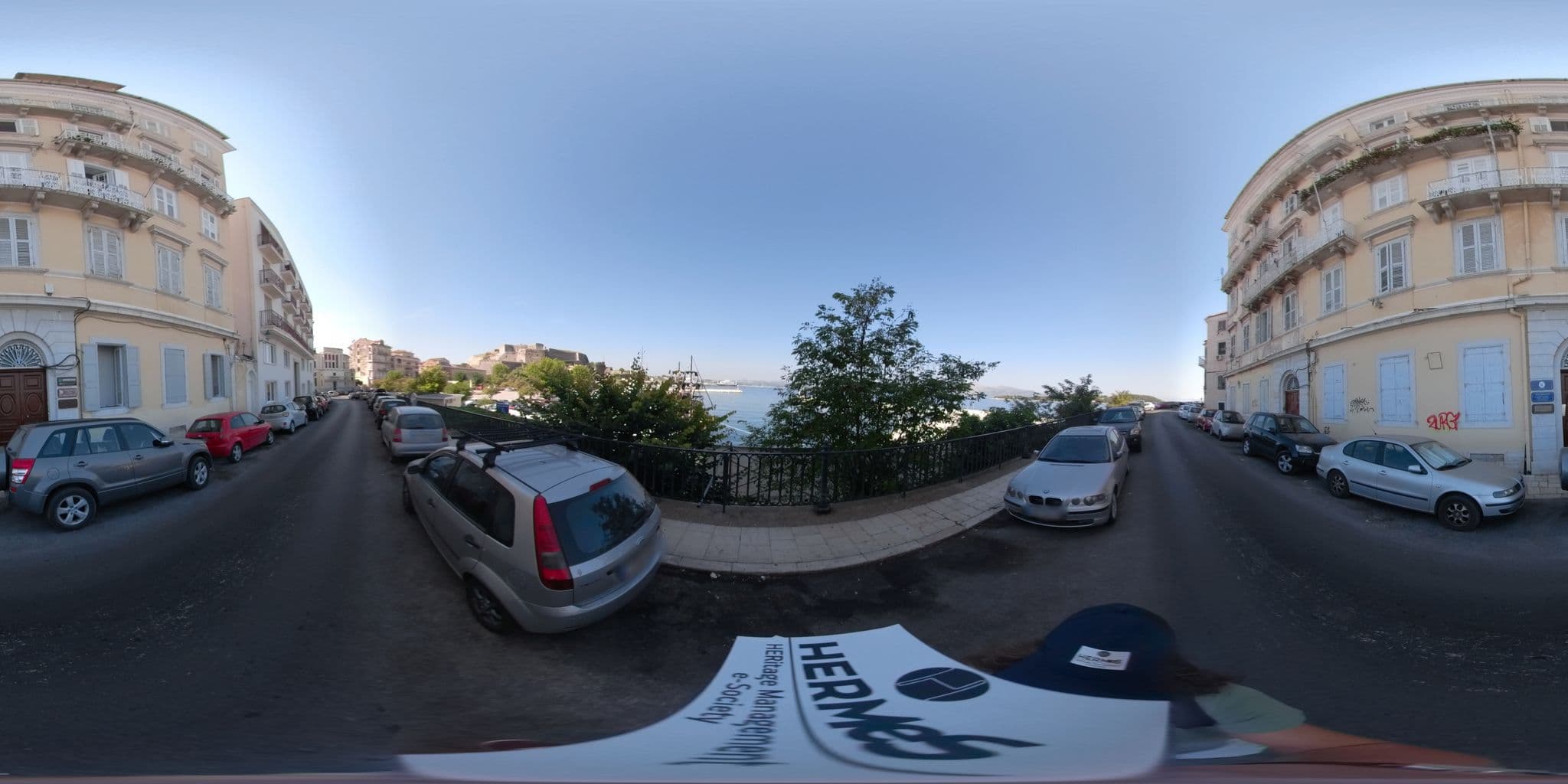 Street view near City Marina Hotel, Corfu — © akyrkou (CC BY-SA · Mapillary)