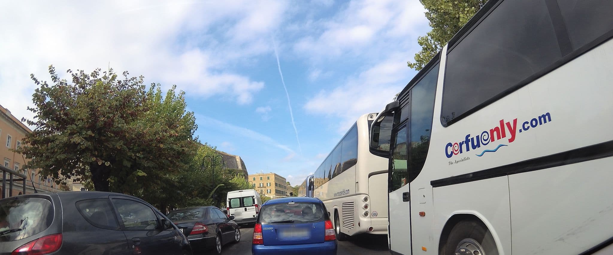 Street view near Hotel Constantinopol, Corfu — © teddy73 (CC BY-SA · Mapillary)