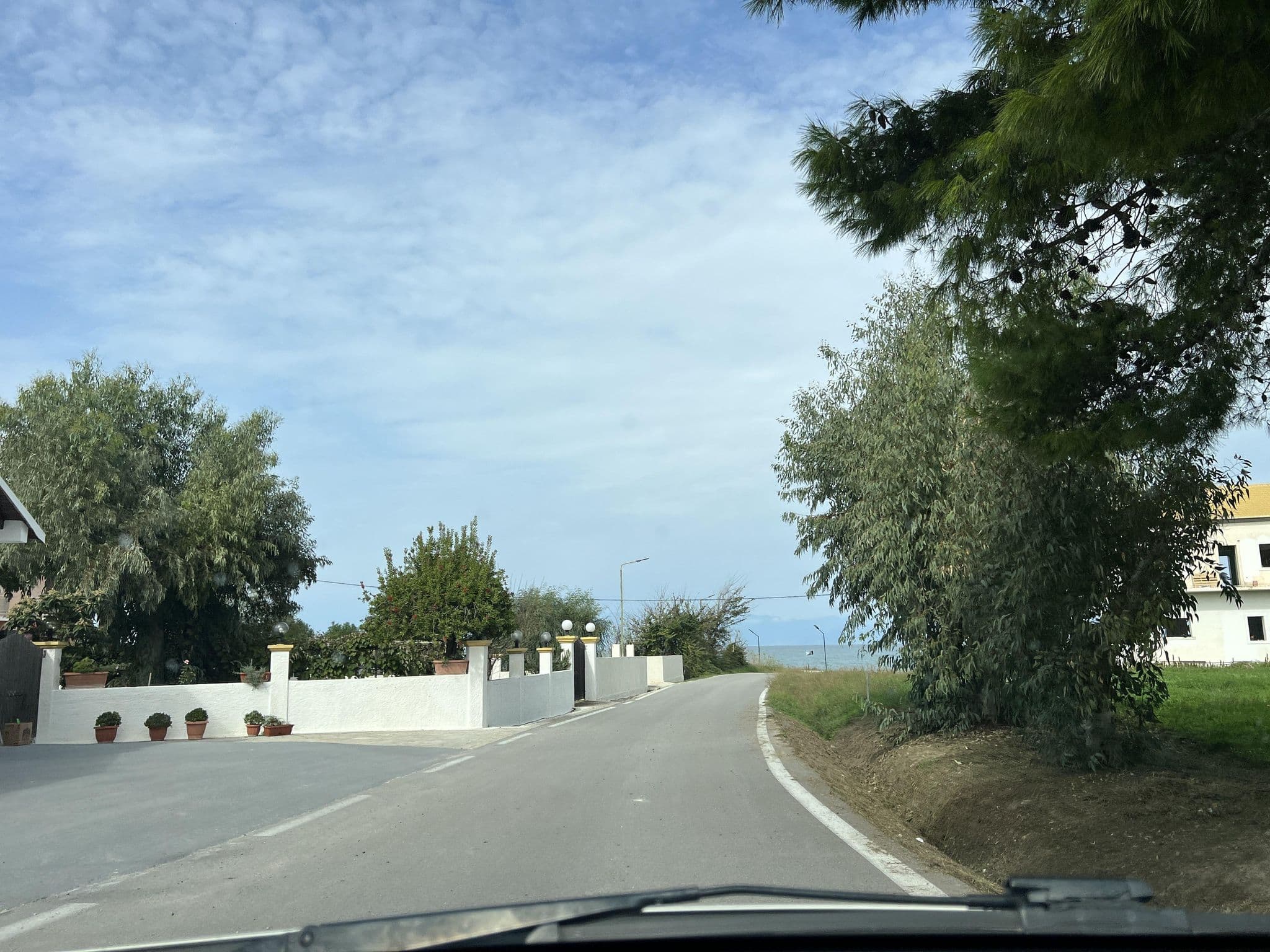 Street view near Angela Beach Hotel, Nýmfes — © VMConsulting (CC BY-SA · Mapillary)