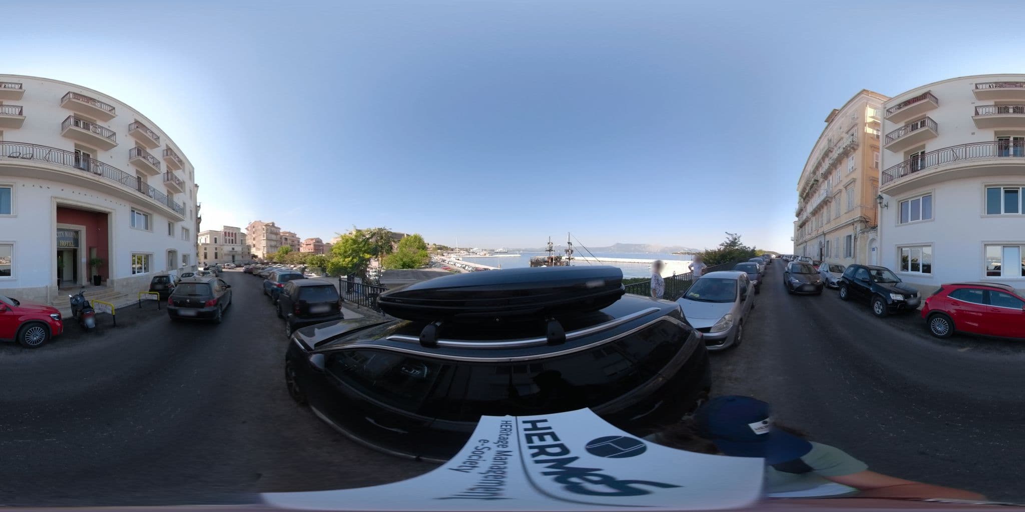 Street view near New York Luxery Suites, Corfu — © akyrkou (CC BY-SA · Mapillary)