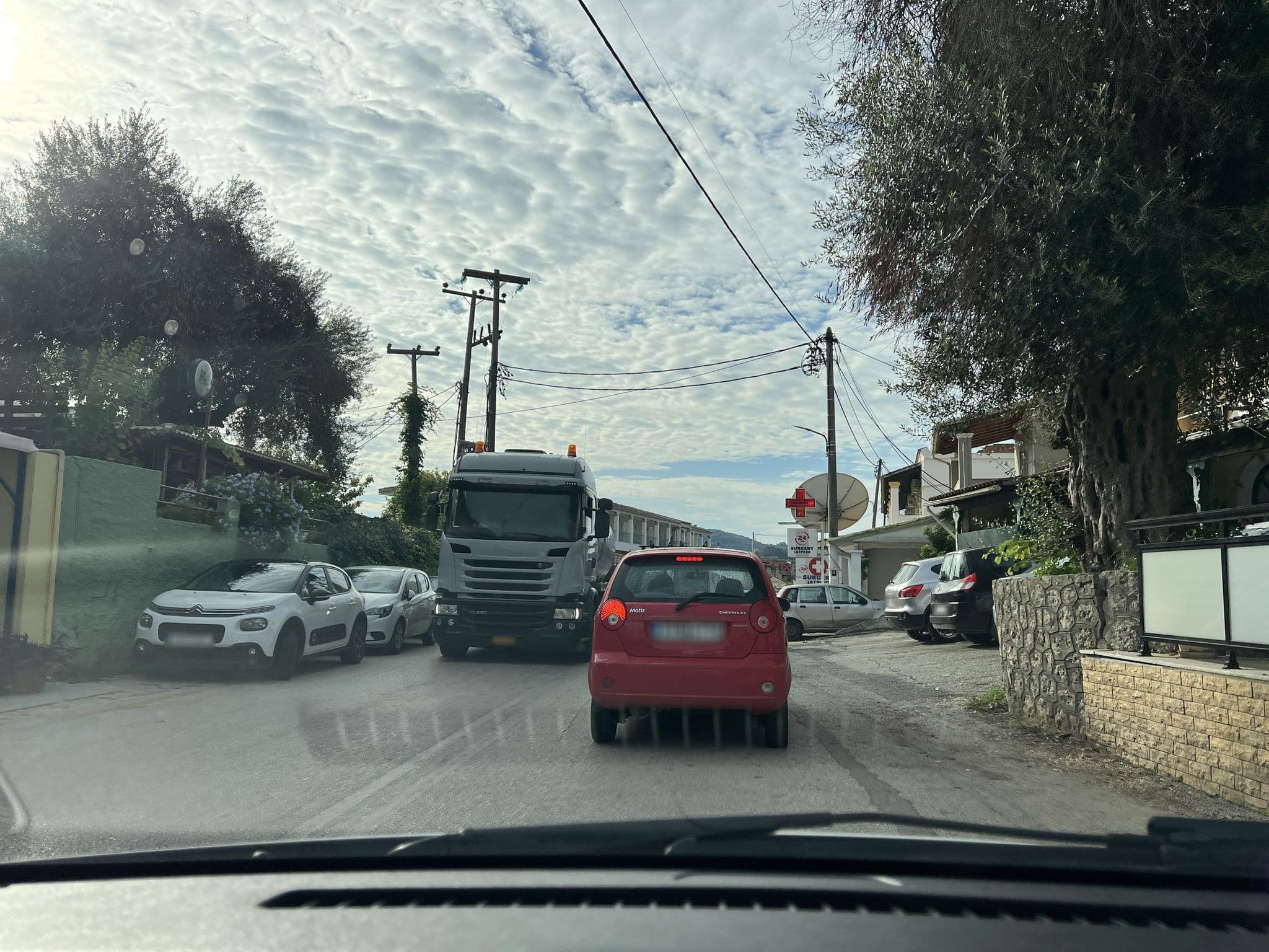 Street view near Bella Grecia, Ágios Matthaíos — © VMConsulting (CC BY-SA · Mapillary)