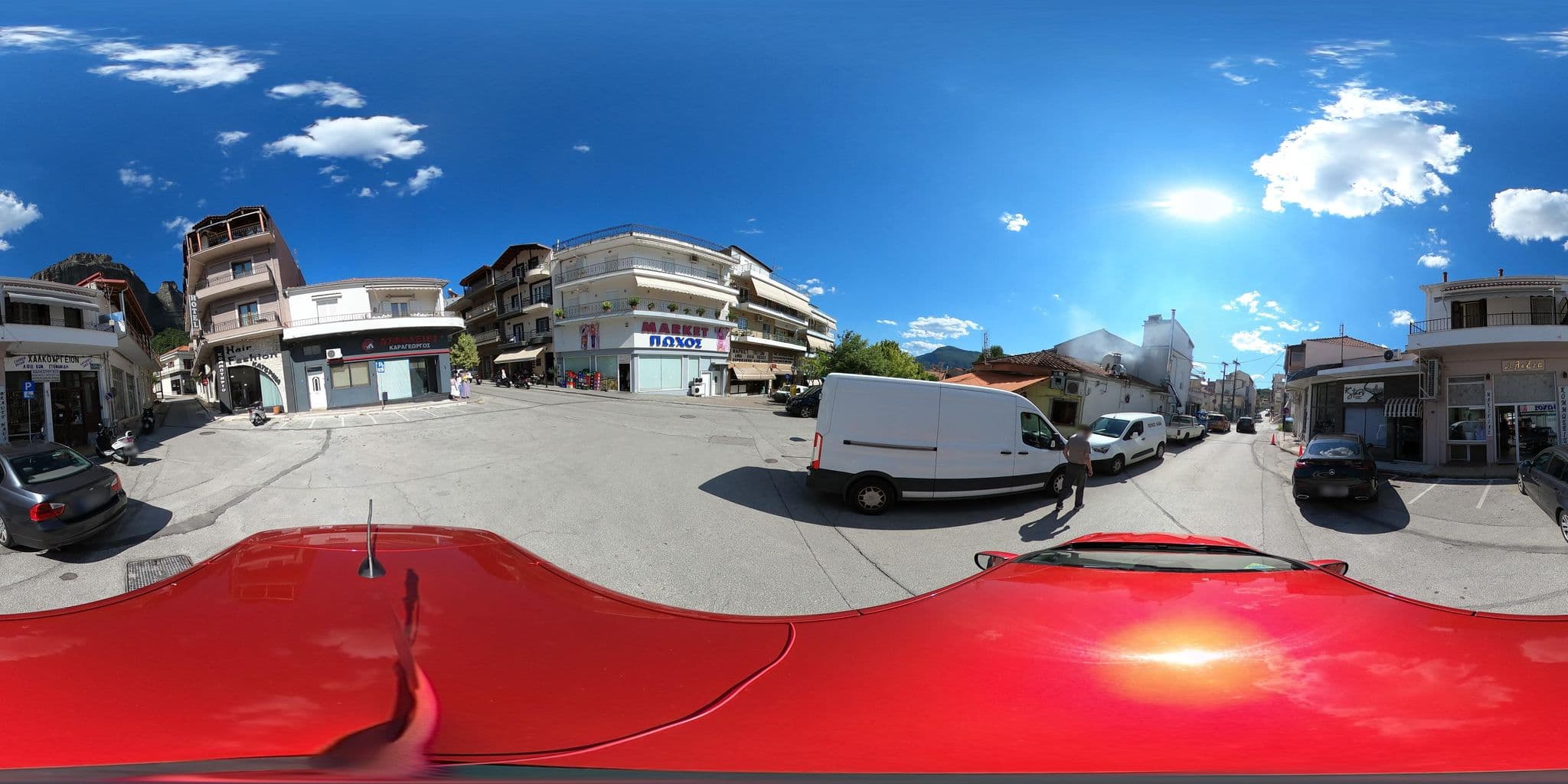 Street view near Aeolic Star Hotel, Kalampáka — © nglf (CC BY-SA · Mapillary)