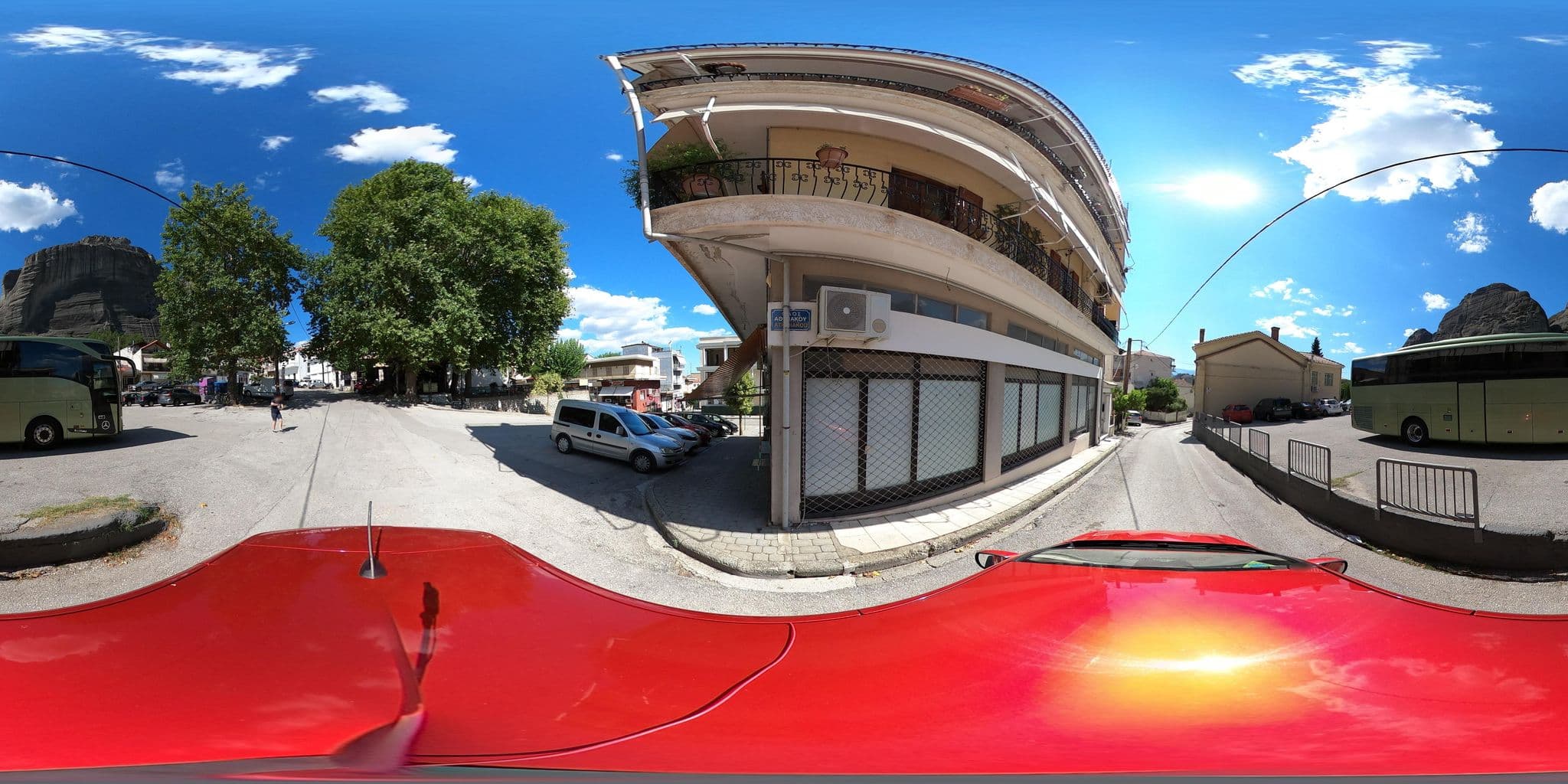 Street view near Mythos Guesthouse, Kalampáka — © nglf (CC BY-SA · Mapillary)