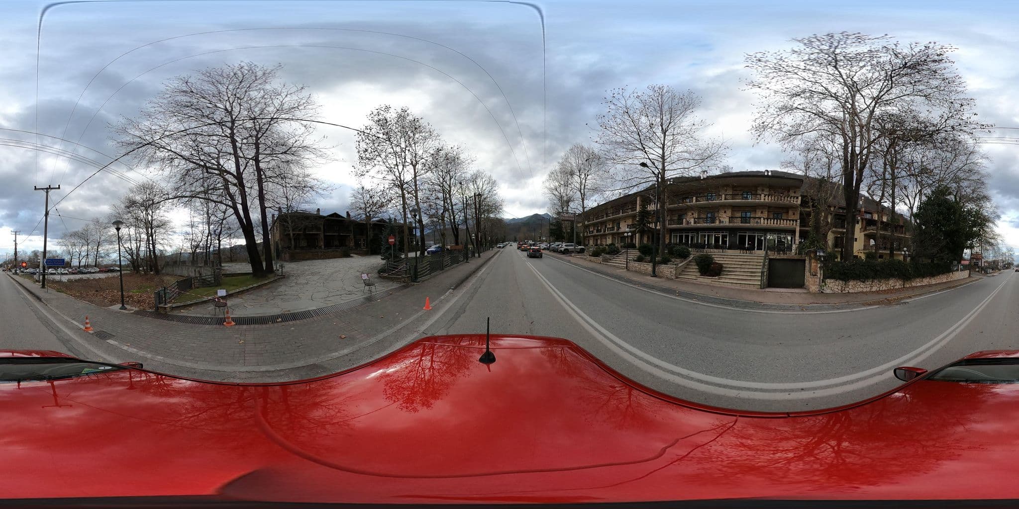 Street view near ξενωνας Νοστος, Polykárpi — © nglf (CC BY-SA · Mapillary)
