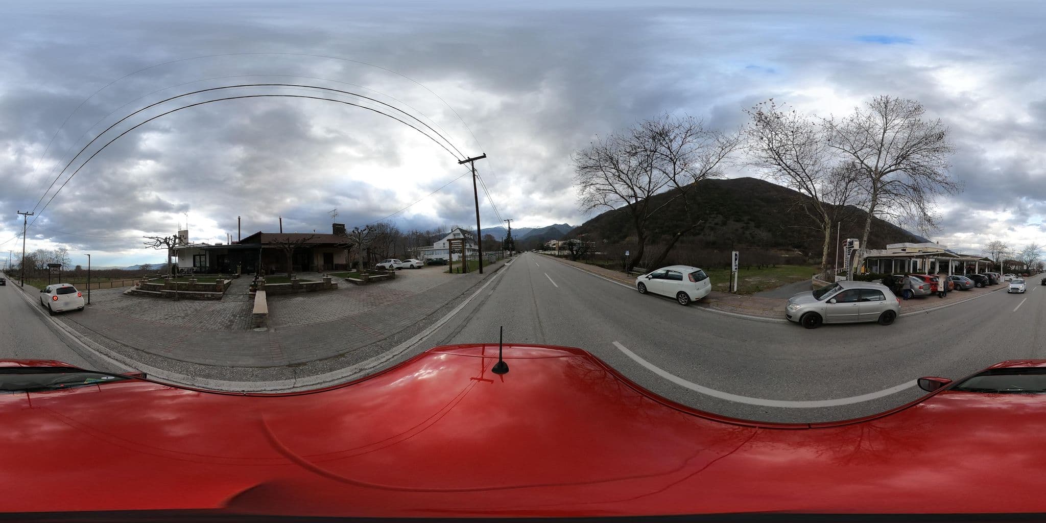 Street view near Ξενώνας Ρόδον (Rodon Guesthouse), Polykárpi — © nglf (CC BY-SA · Mapillary)