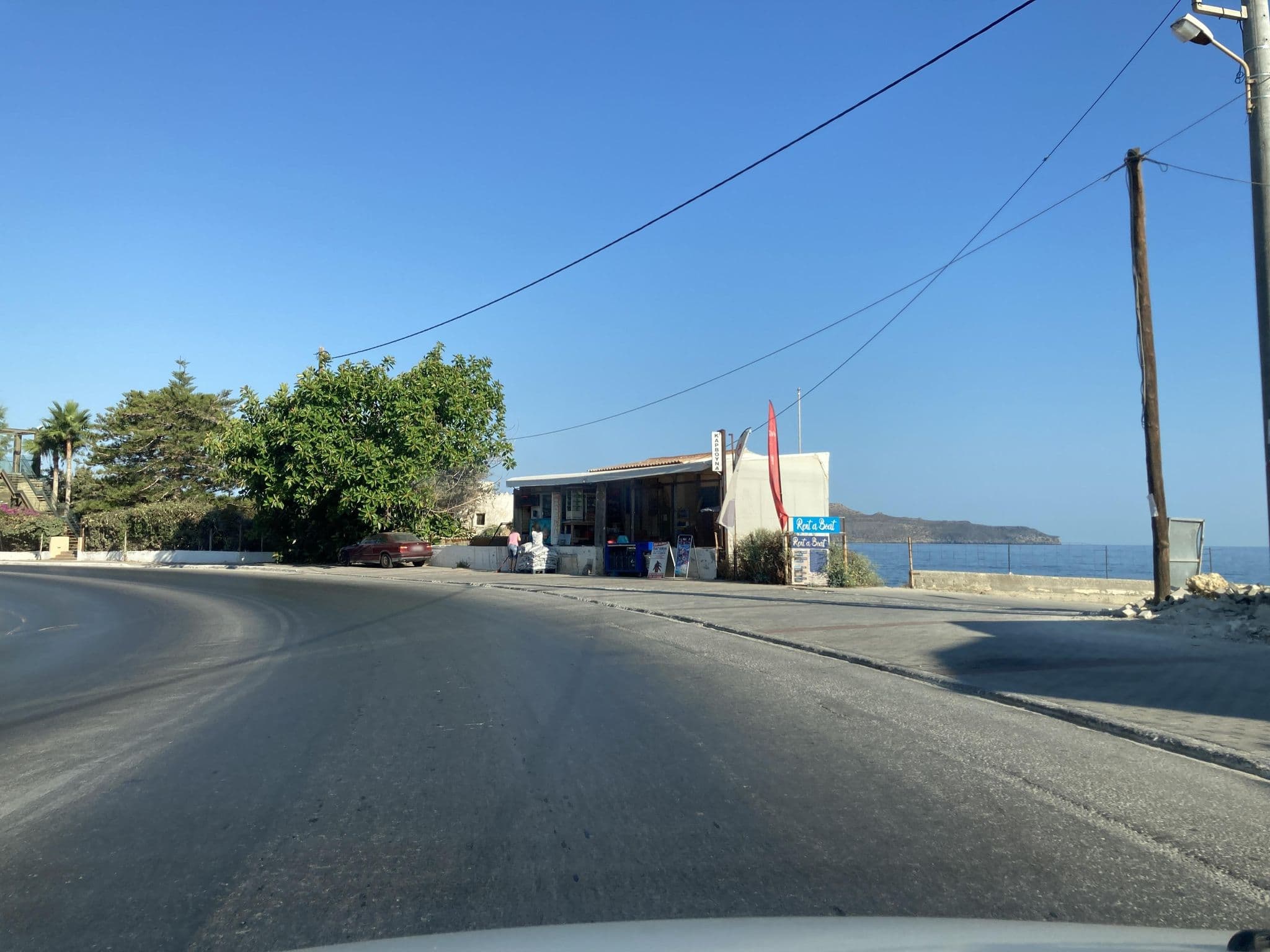 Street view near Minoa Palace Hotel Crete, Galatás — © fod (CC BY-SA · Mapillary)