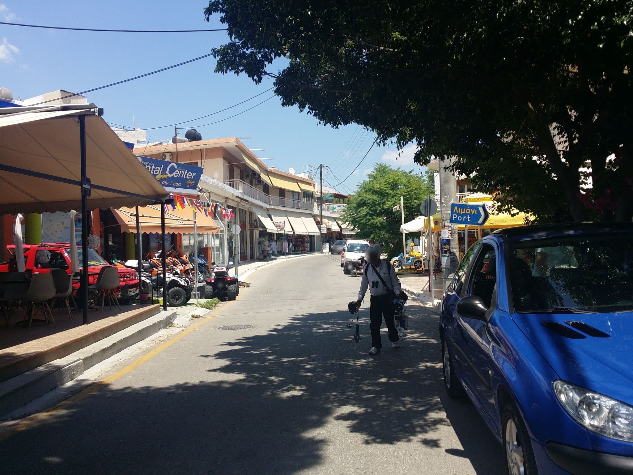 Street view near Karyatides Hotel, Kypséli — © pppetros (CC BY-SA · Mapillary)