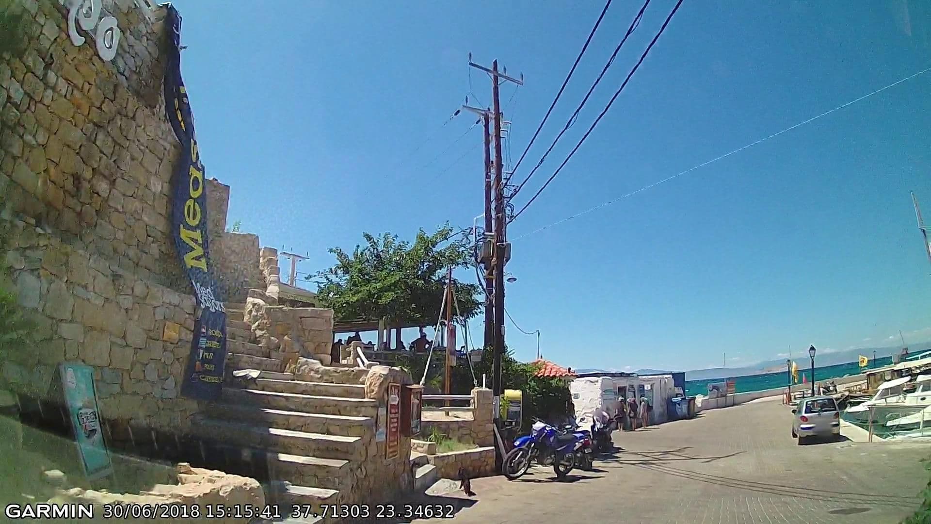 Street view near Meltemi Hotel, Agkístri — © pppetros (CC BY-SA · Mapillary)