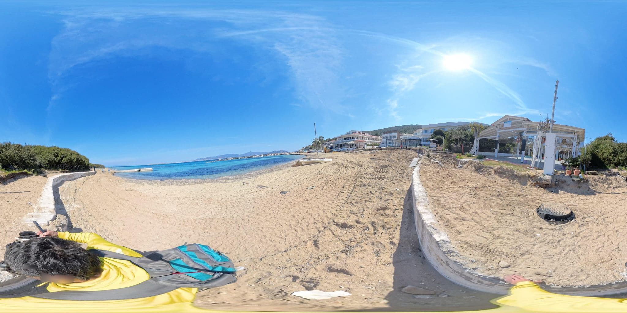 Street view near Aktaion II Hotel, Agkístri — © NickGar (CC BY-SA · Mapillary)