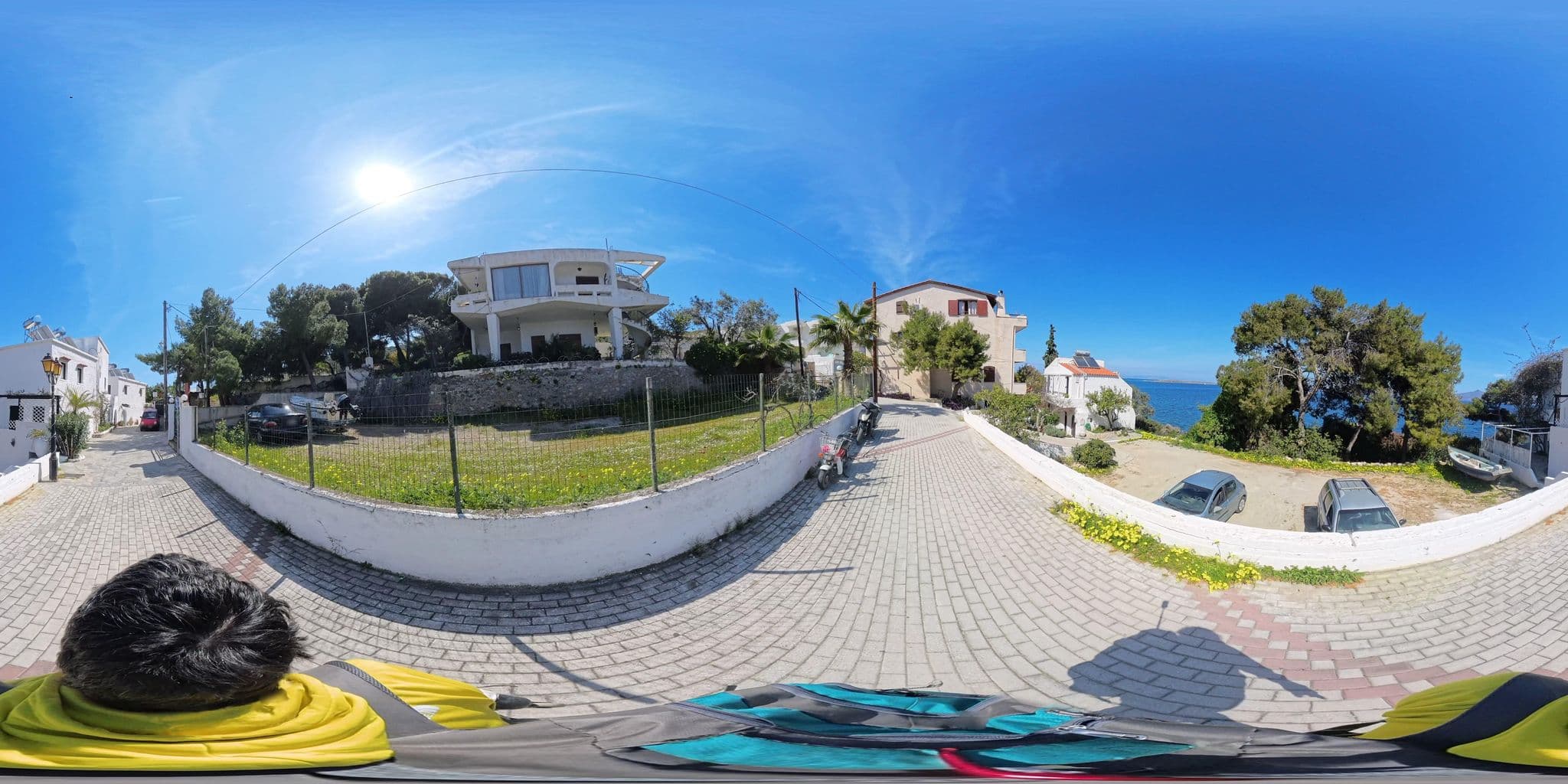 Street view near Alkyoni Rooms, Agkístri — © NickGar (CC BY-SA · Mapillary)