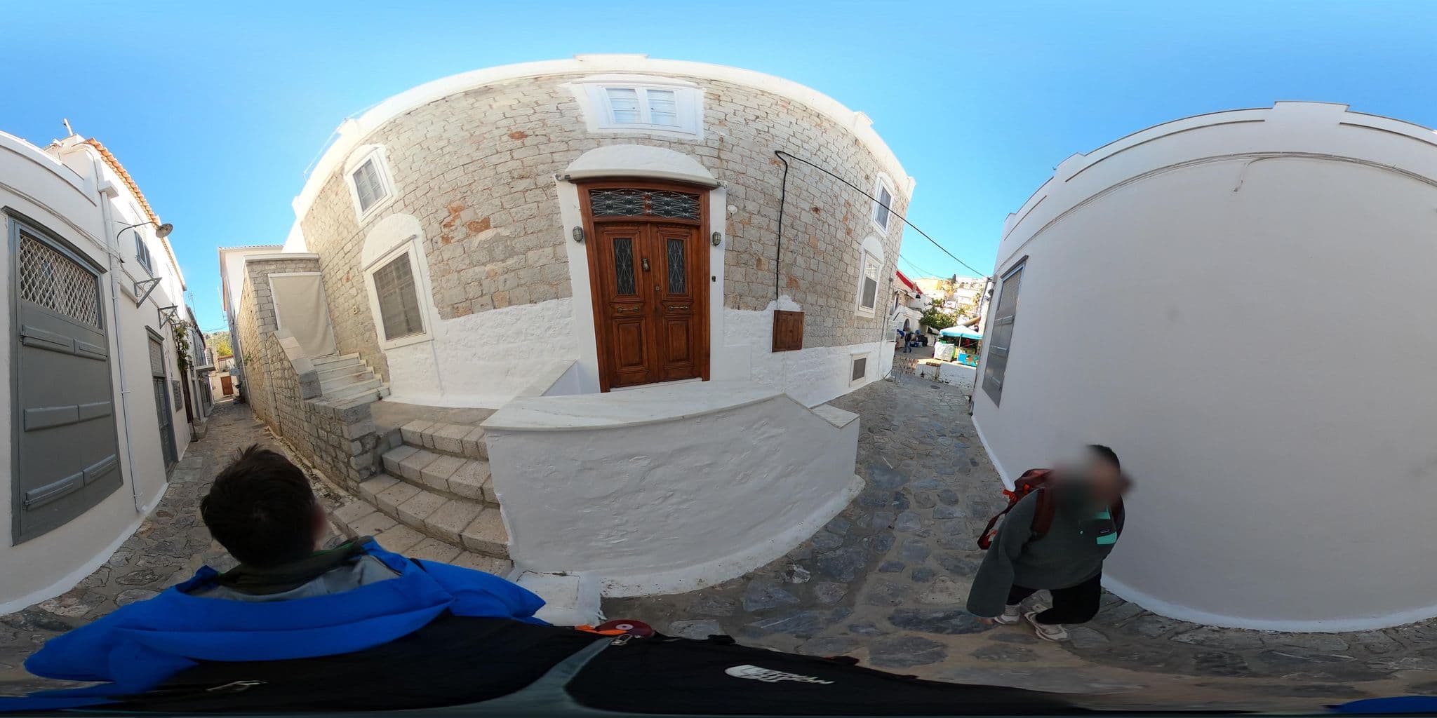 Street view near Mastoris Mansion, Ýdra — © thompsondt (CC BY-SA · Mapillary)