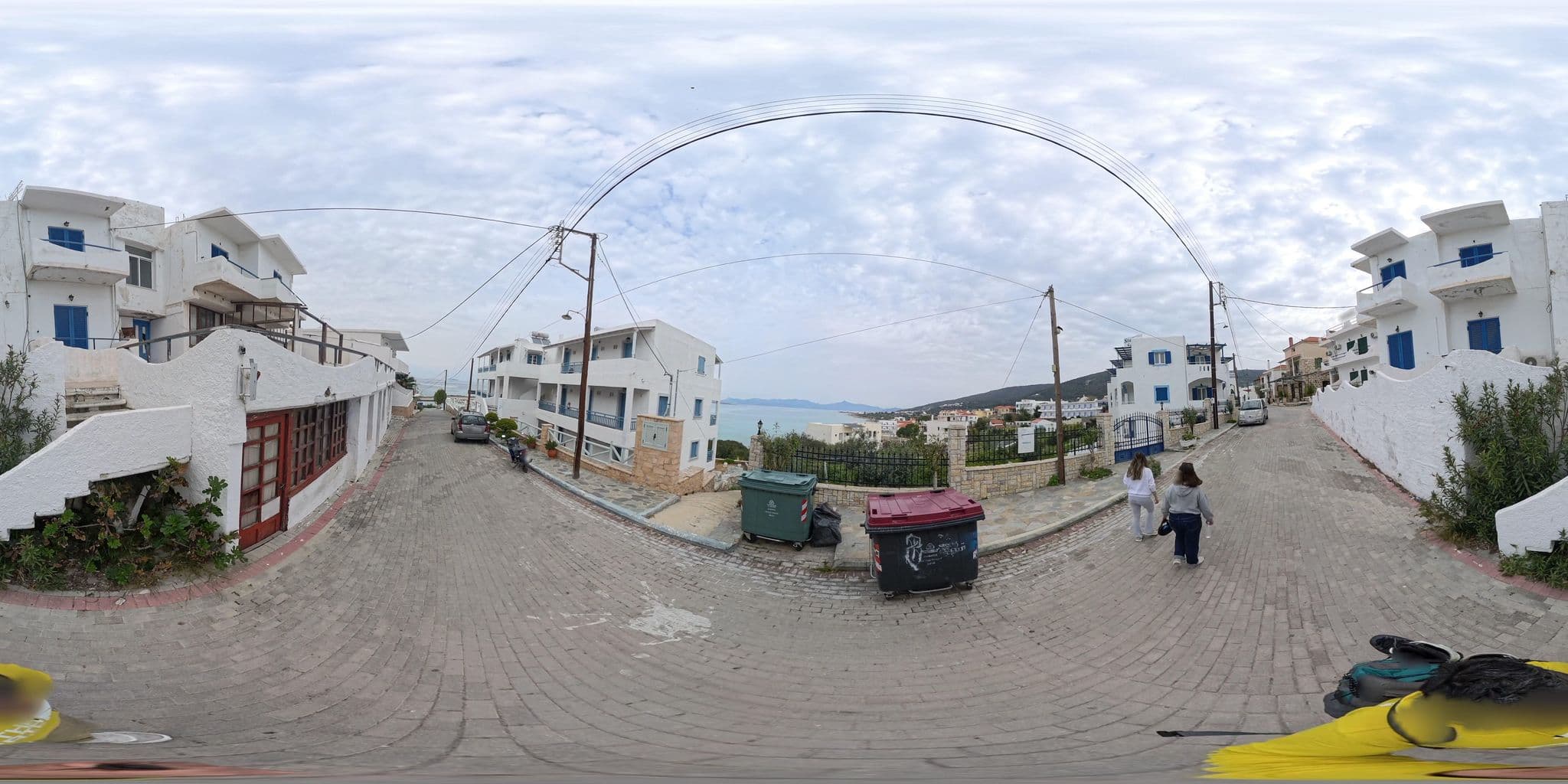 Street view near Yiannis' Hotel, Agkístri — © NickGar (CC BY-SA · Mapillary)