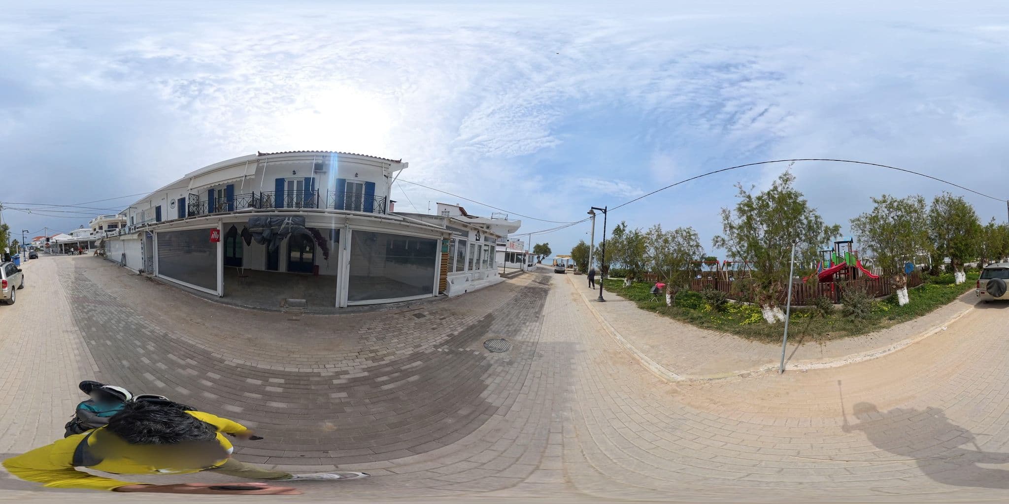 Street view near Maistrali Studios, Agkístri — © NickGar (CC BY-SA · Mapillary)