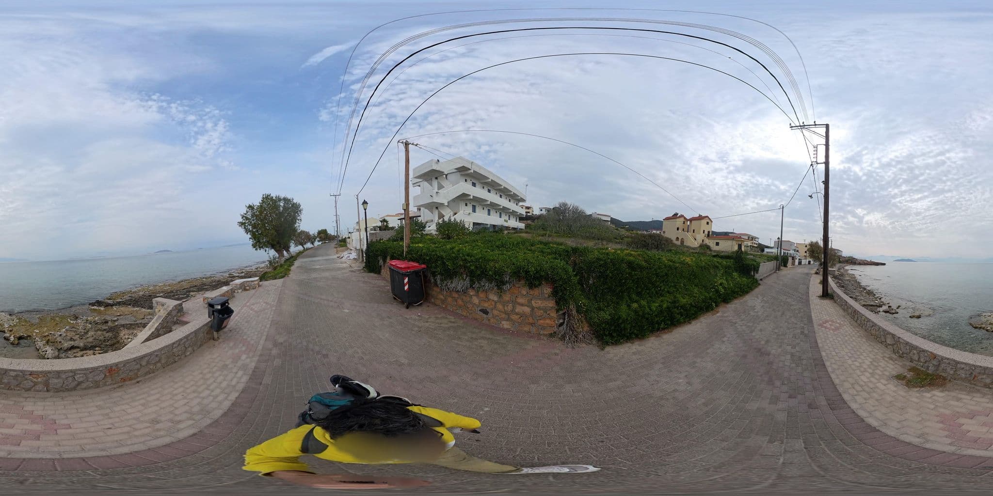 Street view near Seaside Hotel, Agkístri — © NickGar (CC BY-SA · Mapillary)