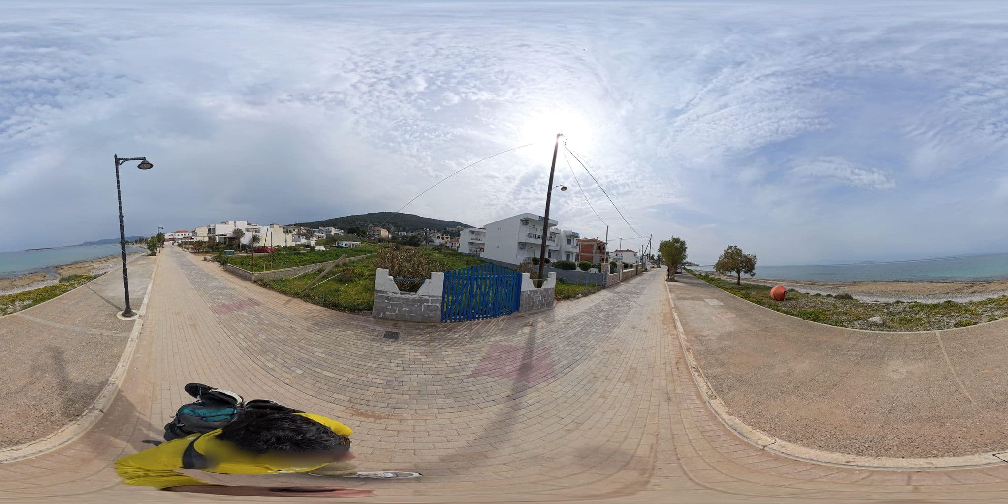 Street view near Galini Hotel, Agkístri — © NickGar (CC BY-SA · Mapillary)