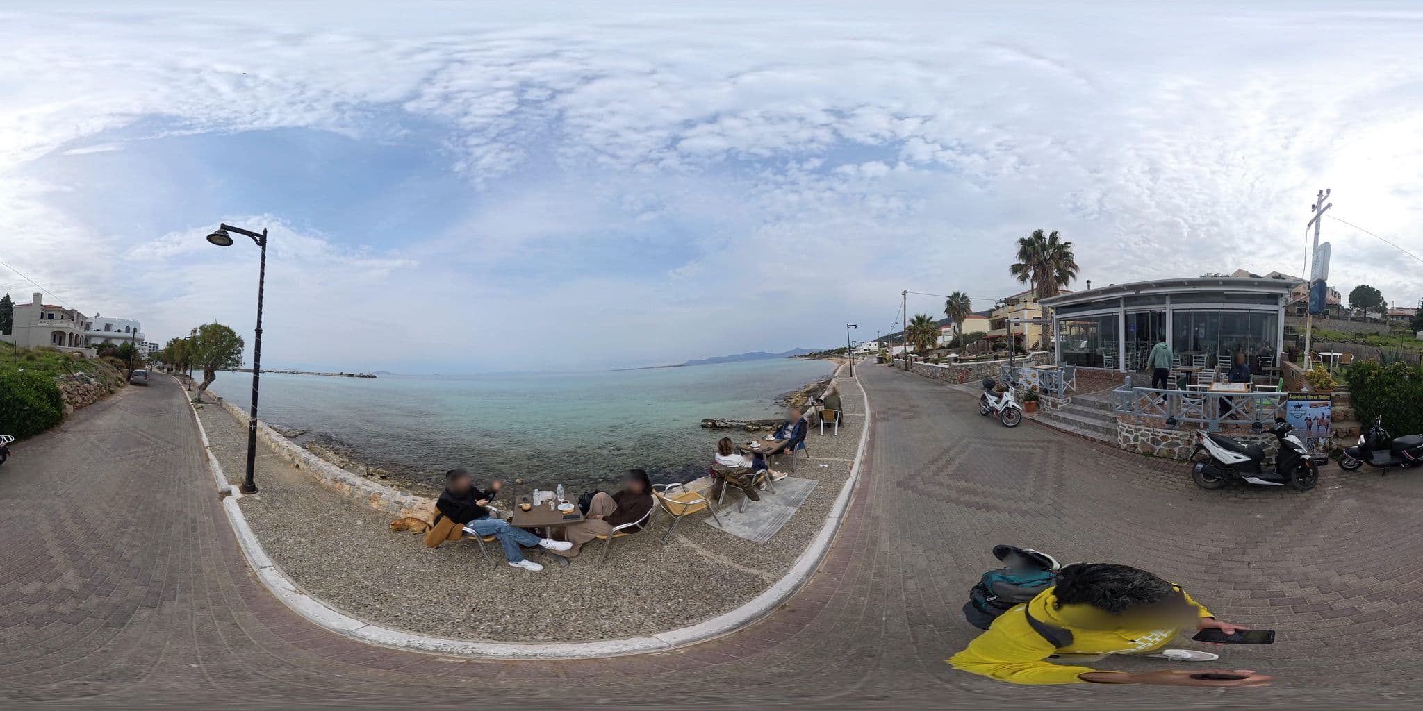 Street view near Nontas Hotel, Agkístri — © NickGar (CC BY-SA · Mapillary)