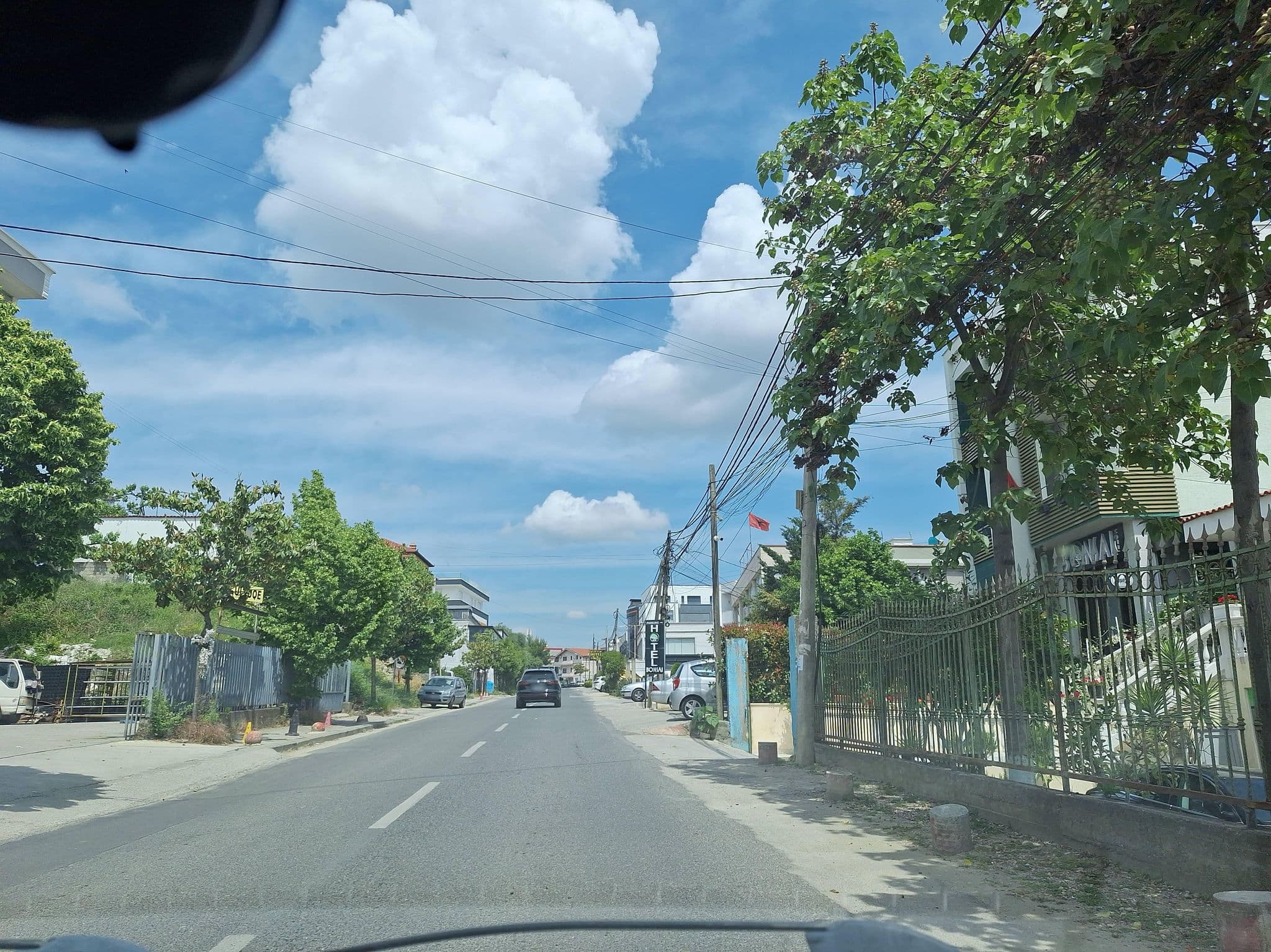 Street view near Hotel Bonsai, Tirana — © denisju_osm (CC BY-SA · Mapillary)