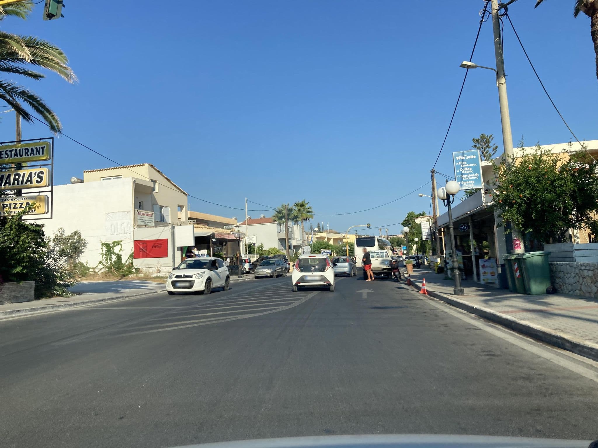 Street view near Esperides Hotel Apartments Stalos, Galatás — © fod (CC BY-SA · Mapillary)