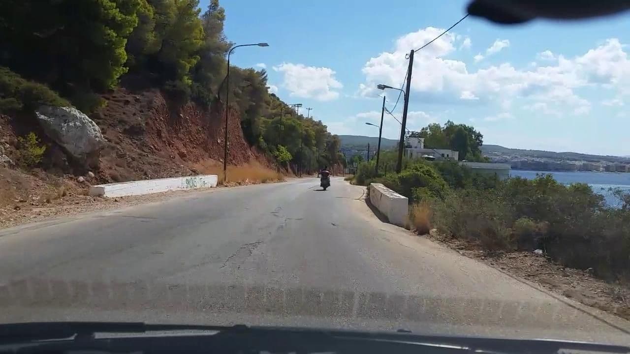 Street view near Pefkaki Hotel, Loutráki — © roadroid (CC BY-SA · Mapillary)