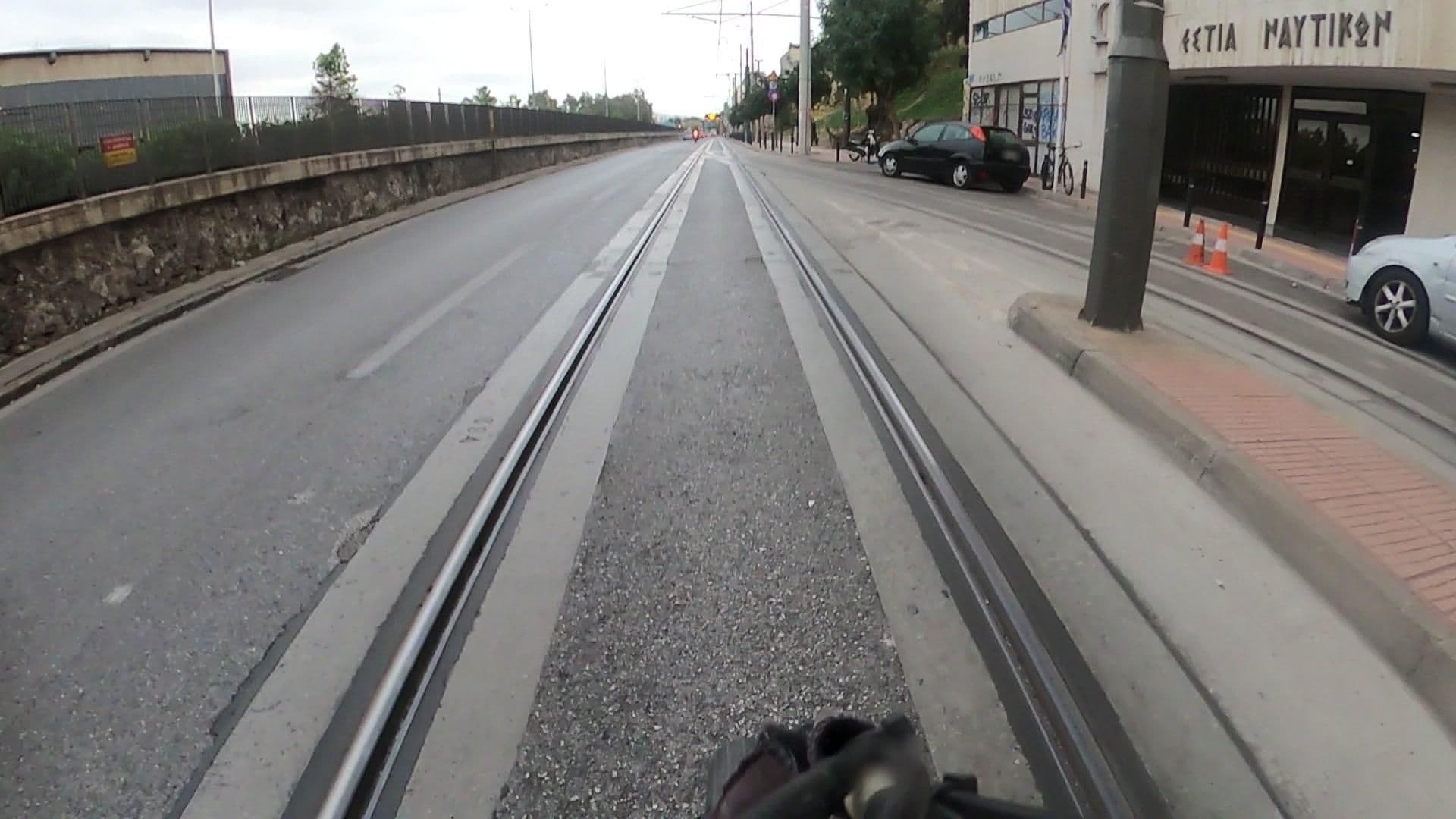 Street view near Εστία Ναυτικών, Piraeus — © efikour (CC BY-SA · Mapillary)