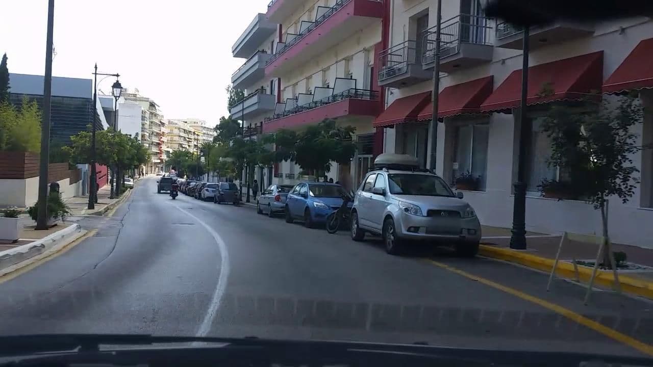 Street view near Hotel Bretania, Loutráki — © roadroid (CC BY-SA · Mapillary)
