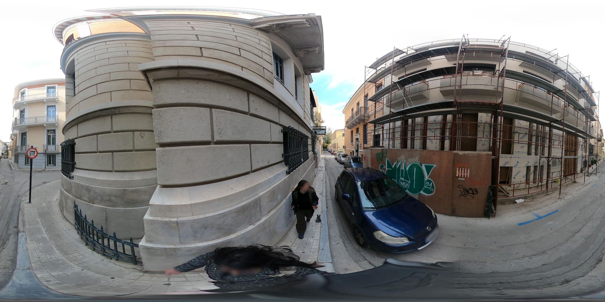 Street view near Karma Athens Apartments, Athens — © sokoukou (CC BY-SA · Mapillary)