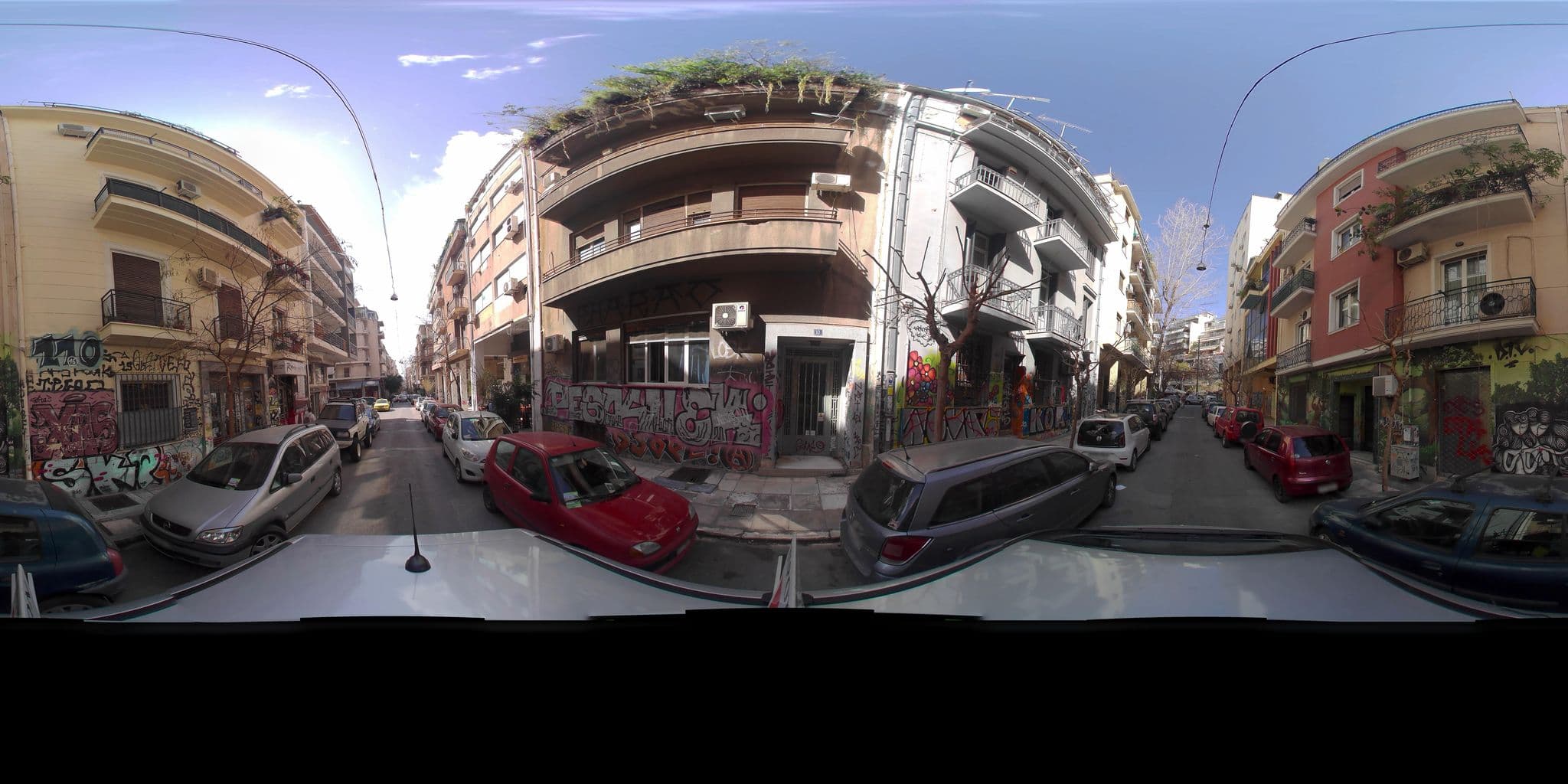 Street view near Themistokleous Airbnb, Athens — © zaf3kala (CC BY-SA · Mapillary)