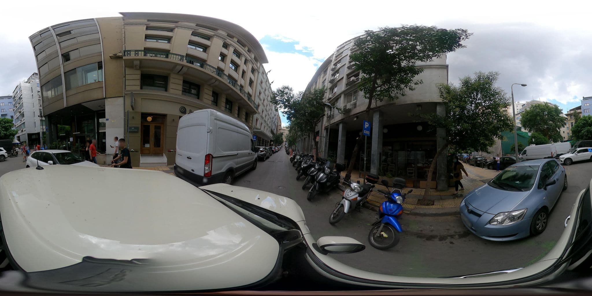Street view near Klepsydra Urban Suites, Athens — © KostasPin (CC BY-SA · Mapillary)