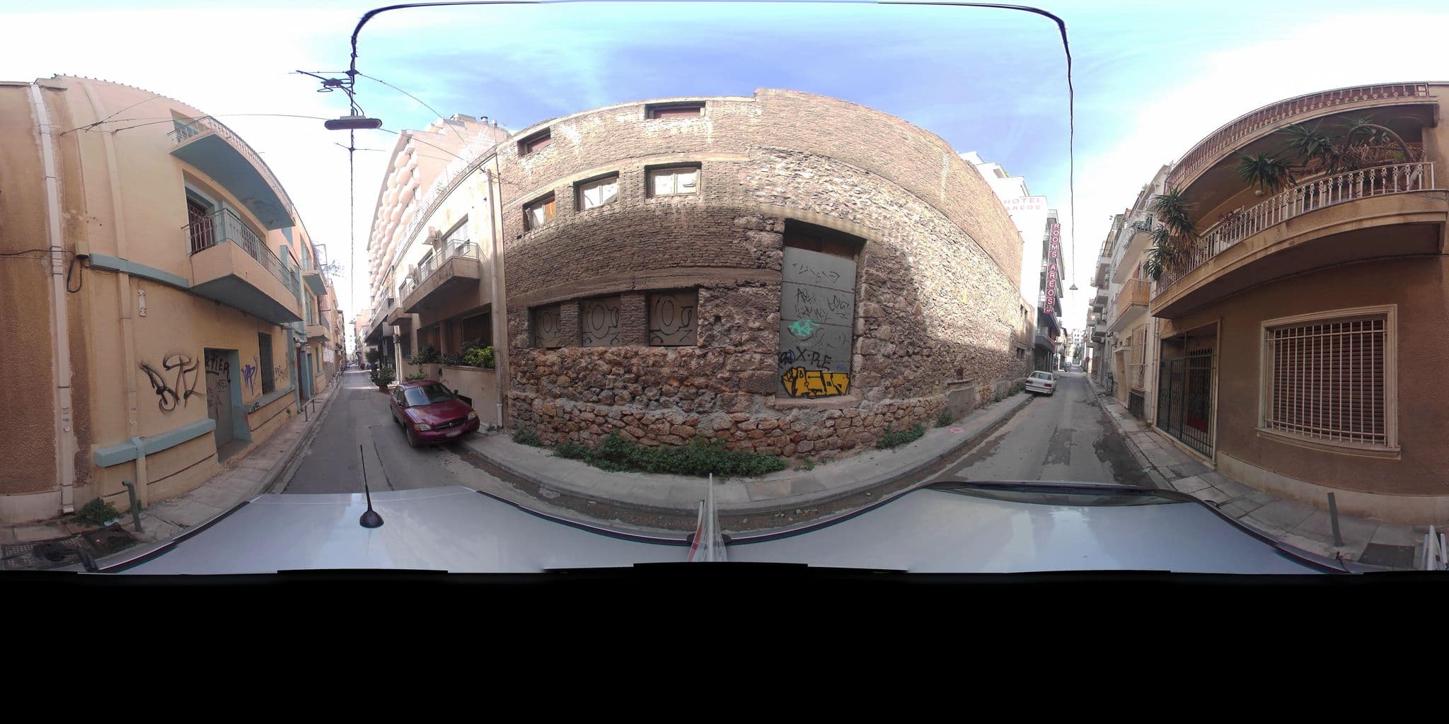 Street view near Hotel Areos, Athens — © zaf3kala (CC BY-SA · Mapillary)