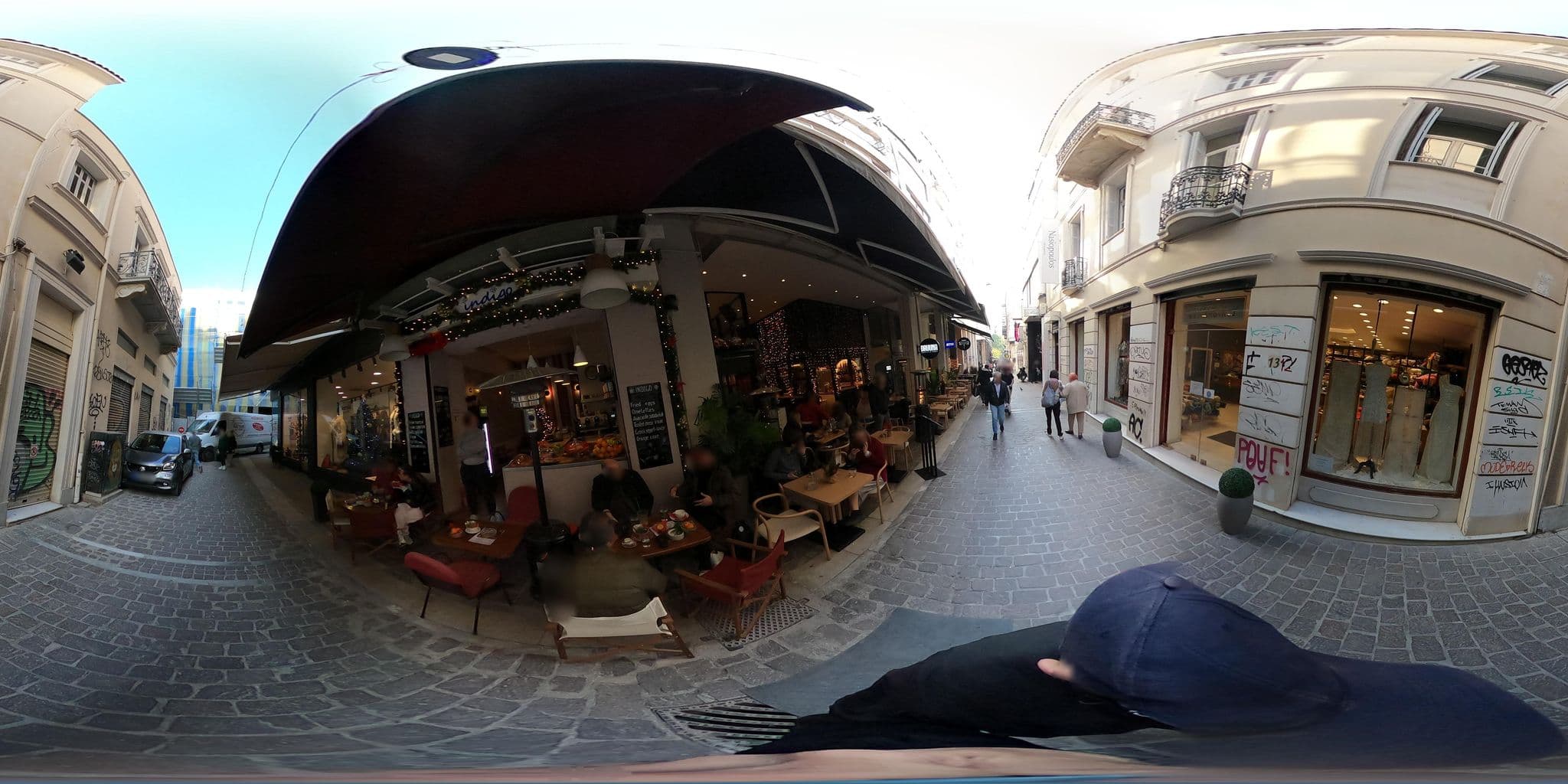 Street view near The Kefalari Suites, Athens — © costasl (CC BY-SA · Mapillary)