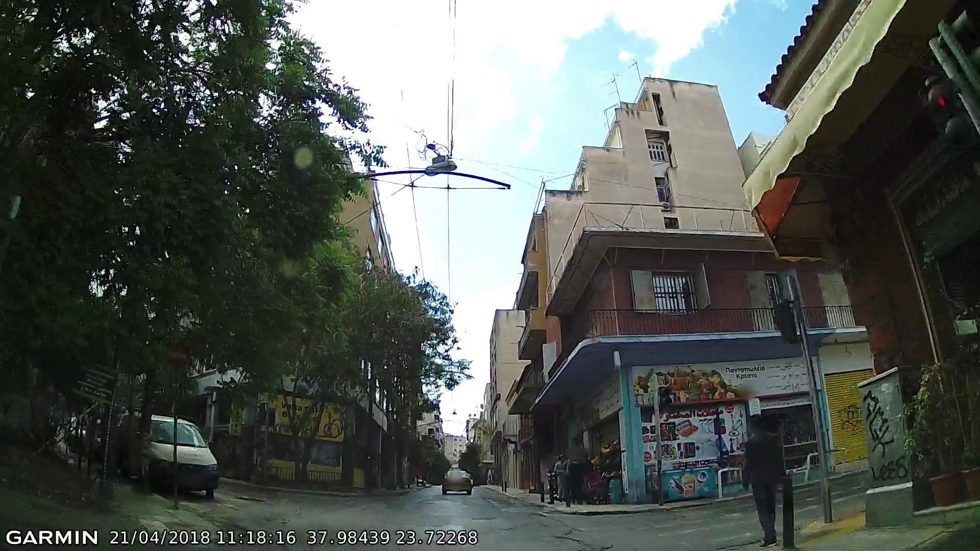 Street view near Hotel Apollonion, Athens — © pppetros (CC BY-SA · Mapillary)