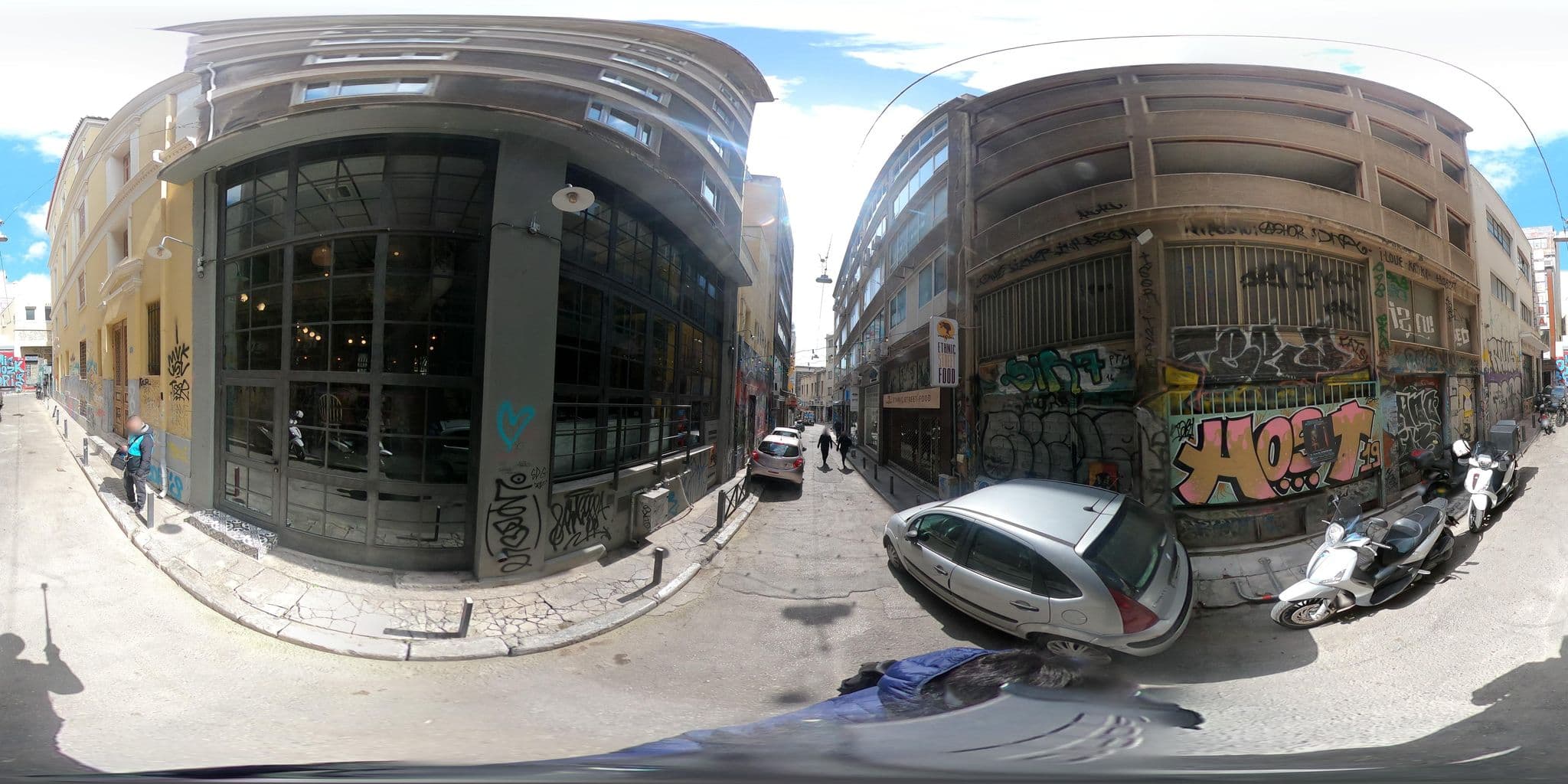 Street view near St. Bjur Suites, Athens — © Elefthkonst (CC BY-SA · Mapillary)