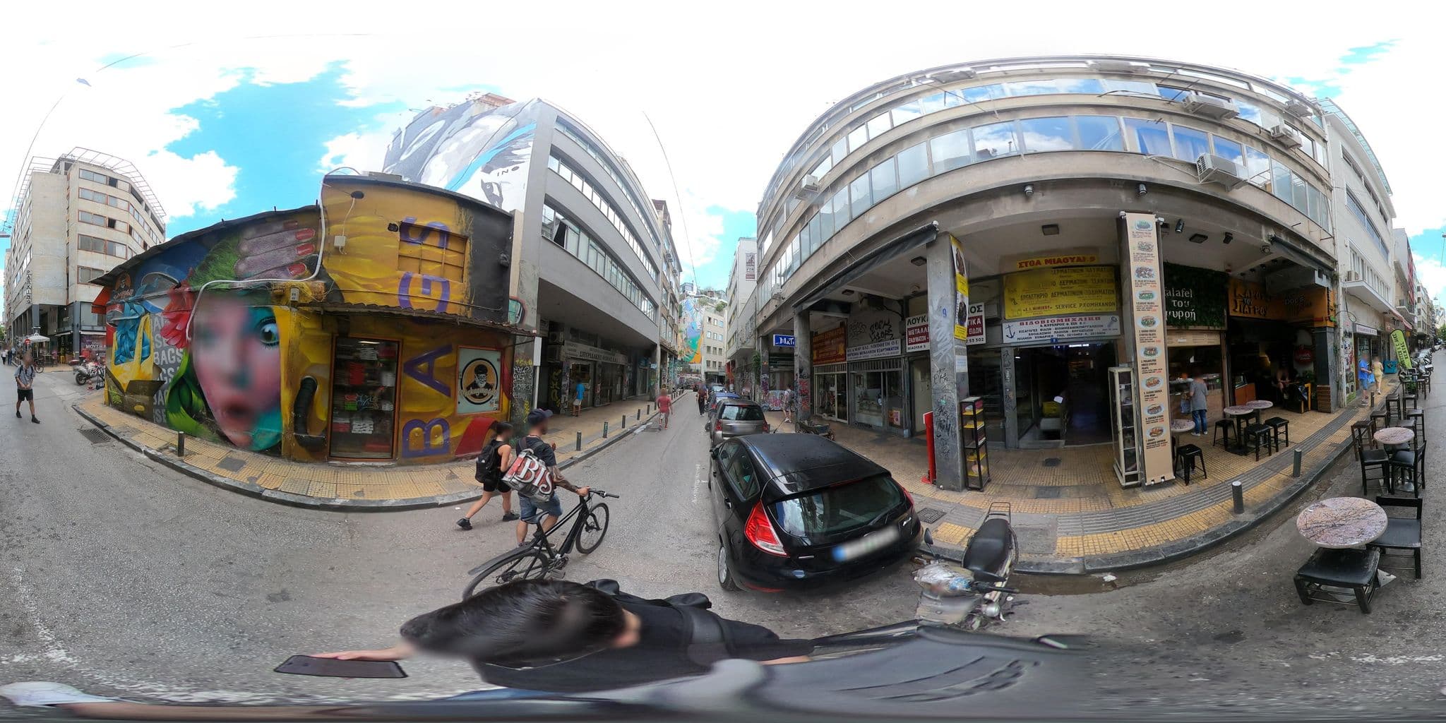 Street view near 360 Degrees Pop Art Hotel, Athens — © alexbartzokas (CC BY-SA · Mapillary)