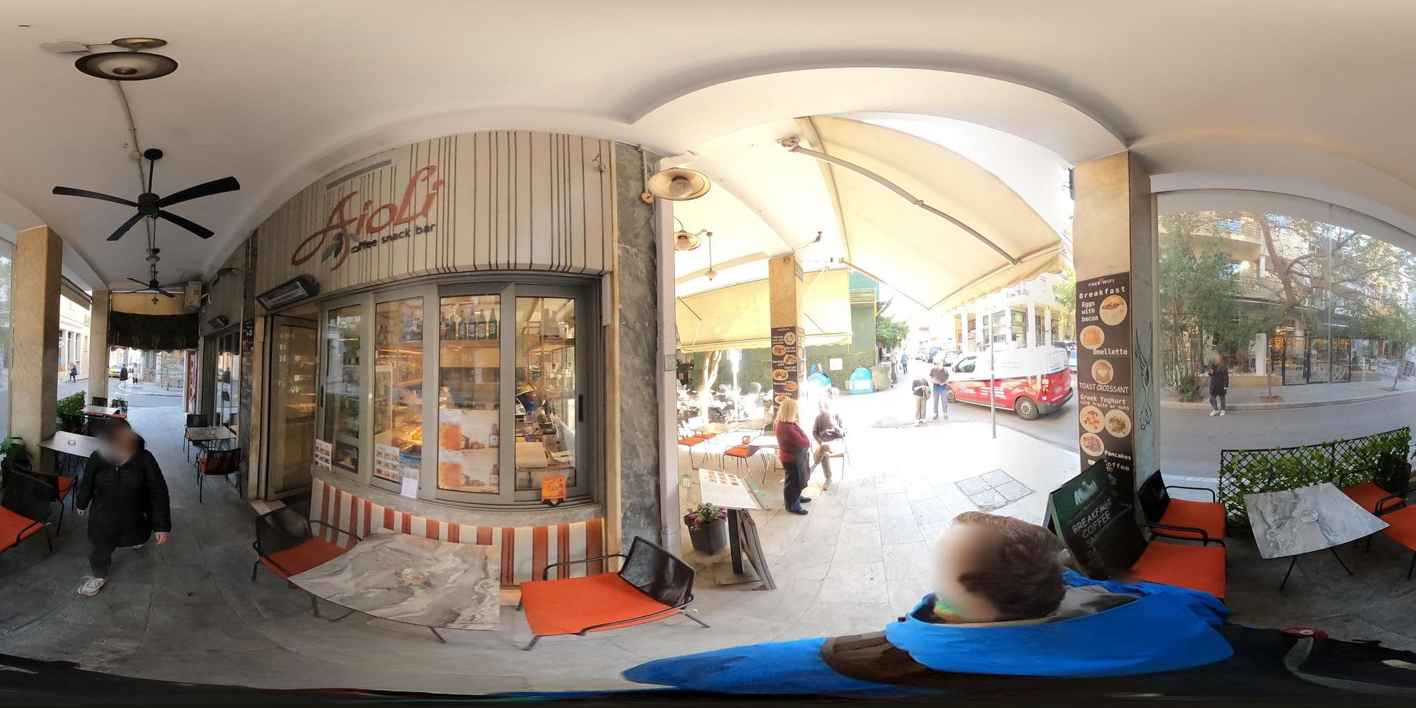 Street view near Urban Frame Hotel, Athens — © thompsondt (CC BY-SA · Mapillary)