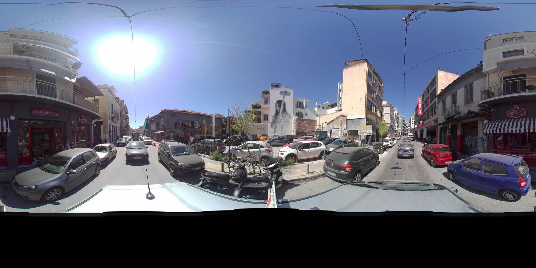 Street view near Living Yard Thissio, Athens — © zaf3kala (CC BY-SA · Mapillary)