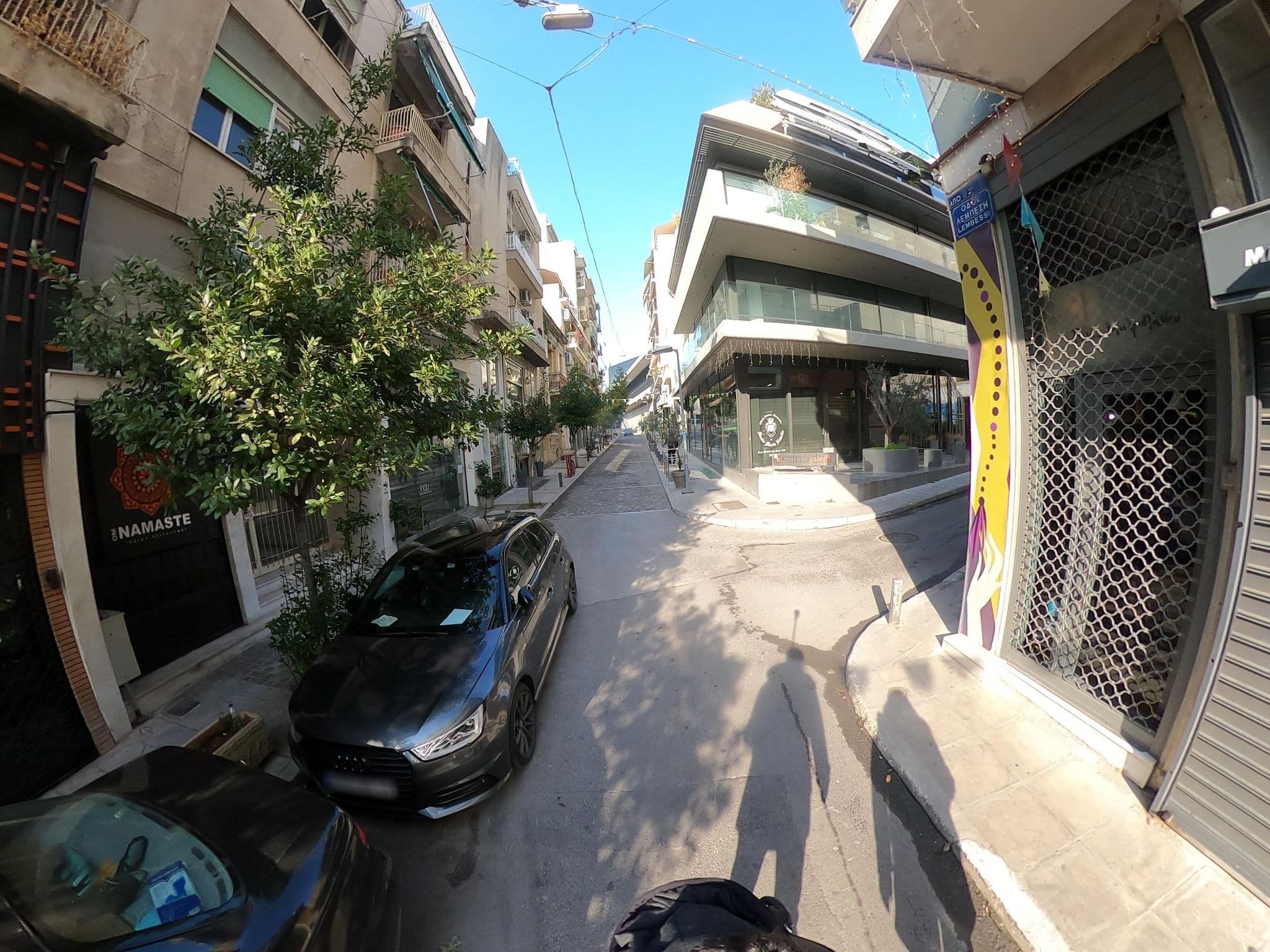 Street view near Great Living Apartments, Athens — © alexbartzokas (CC BY-SA · Mapillary)
