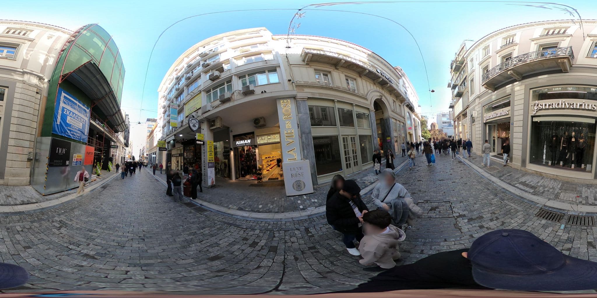 Street view near Ermou Fashion Suites, Athens — © costasl (CC BY-SA · Mapillary)