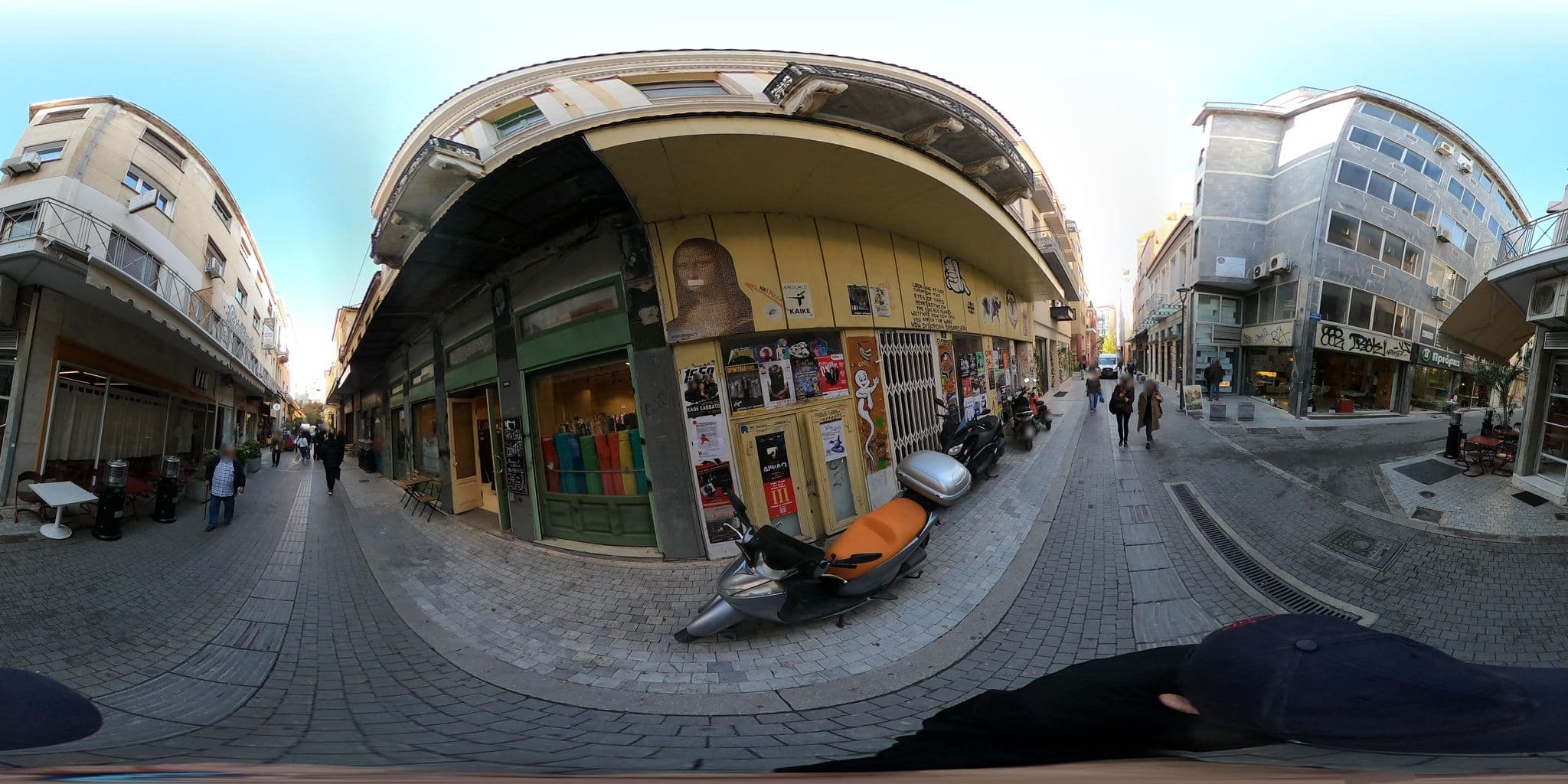 Street view near Hellenic Hospitality House, Athens — © costasl (CC BY-SA · Mapillary)