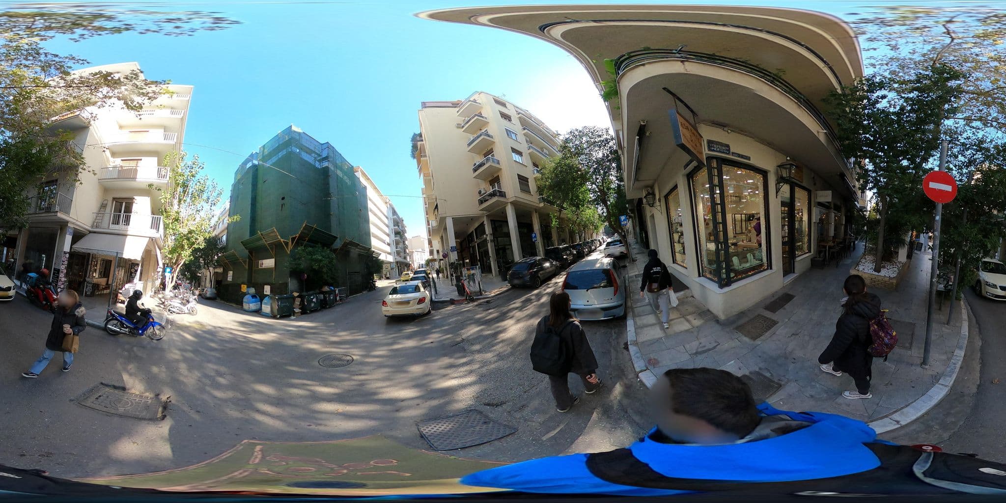 Street view near Myrto Hotel, Athens — © thompsondt (CC BY-SA · Mapillary)