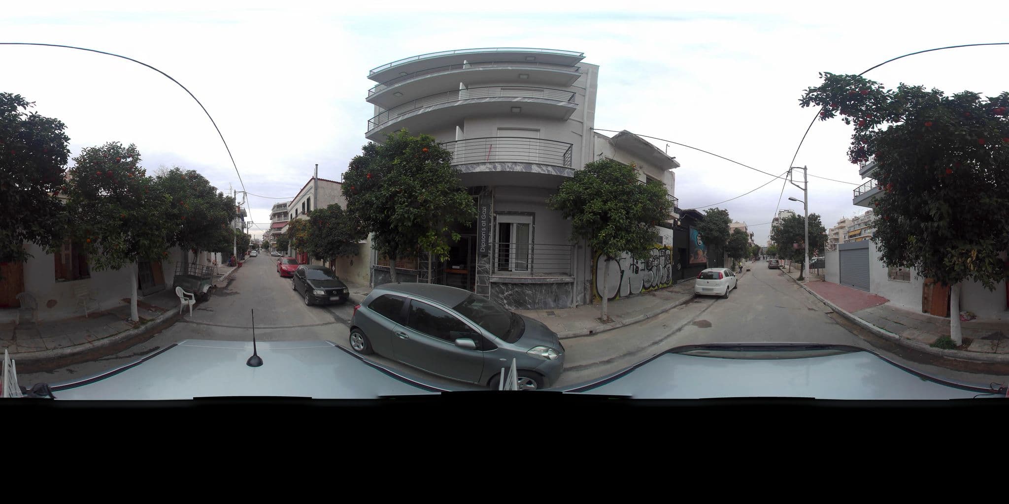 Street view near Dipson’s at Gazi, Athens — © zaf3kala (CC BY-SA · Mapillary)