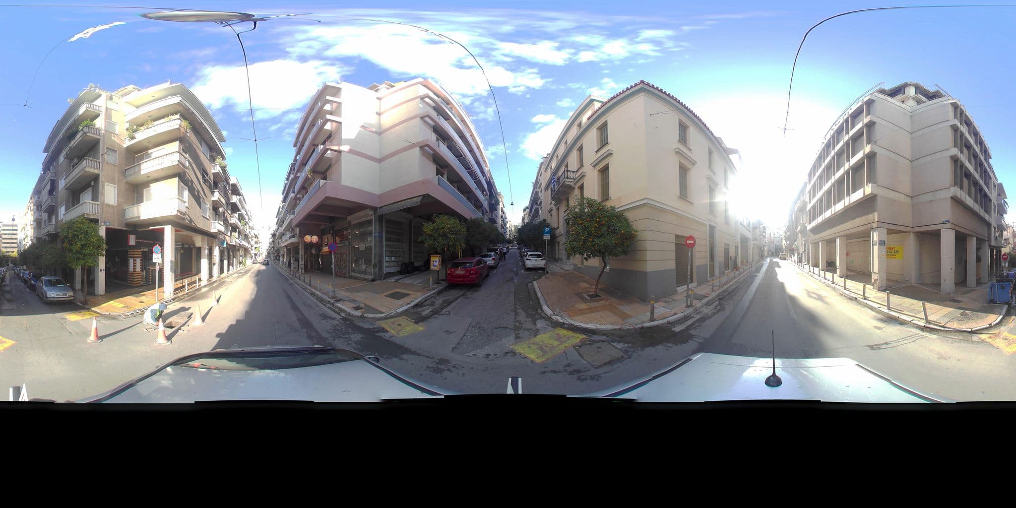Street view near greek gastronomy center apartments, Athens — © zaf3kala (CC BY-SA · Mapillary)