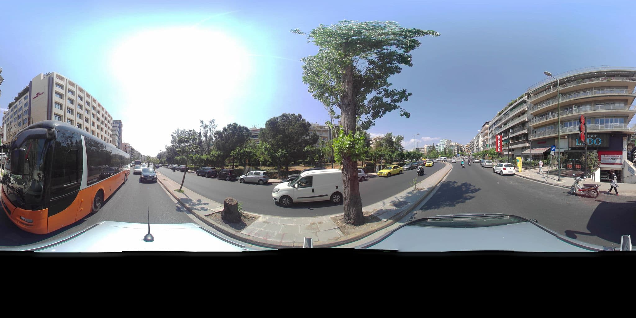 Street view near Holiday Inn Athens, Zográfos — © zaf3kala (CC BY-SA · Mapillary)