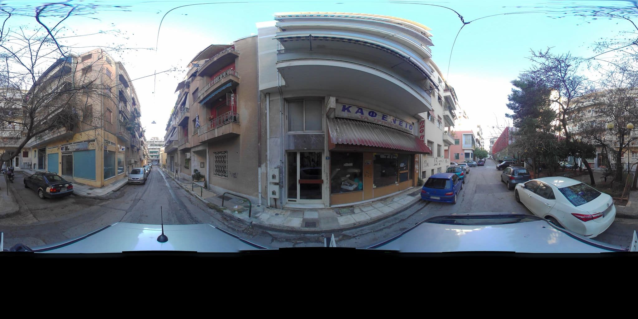 Street view near Chic Comfort Apartment, Kipséli — © zaf3kala (CC BY-SA · Mapillary)