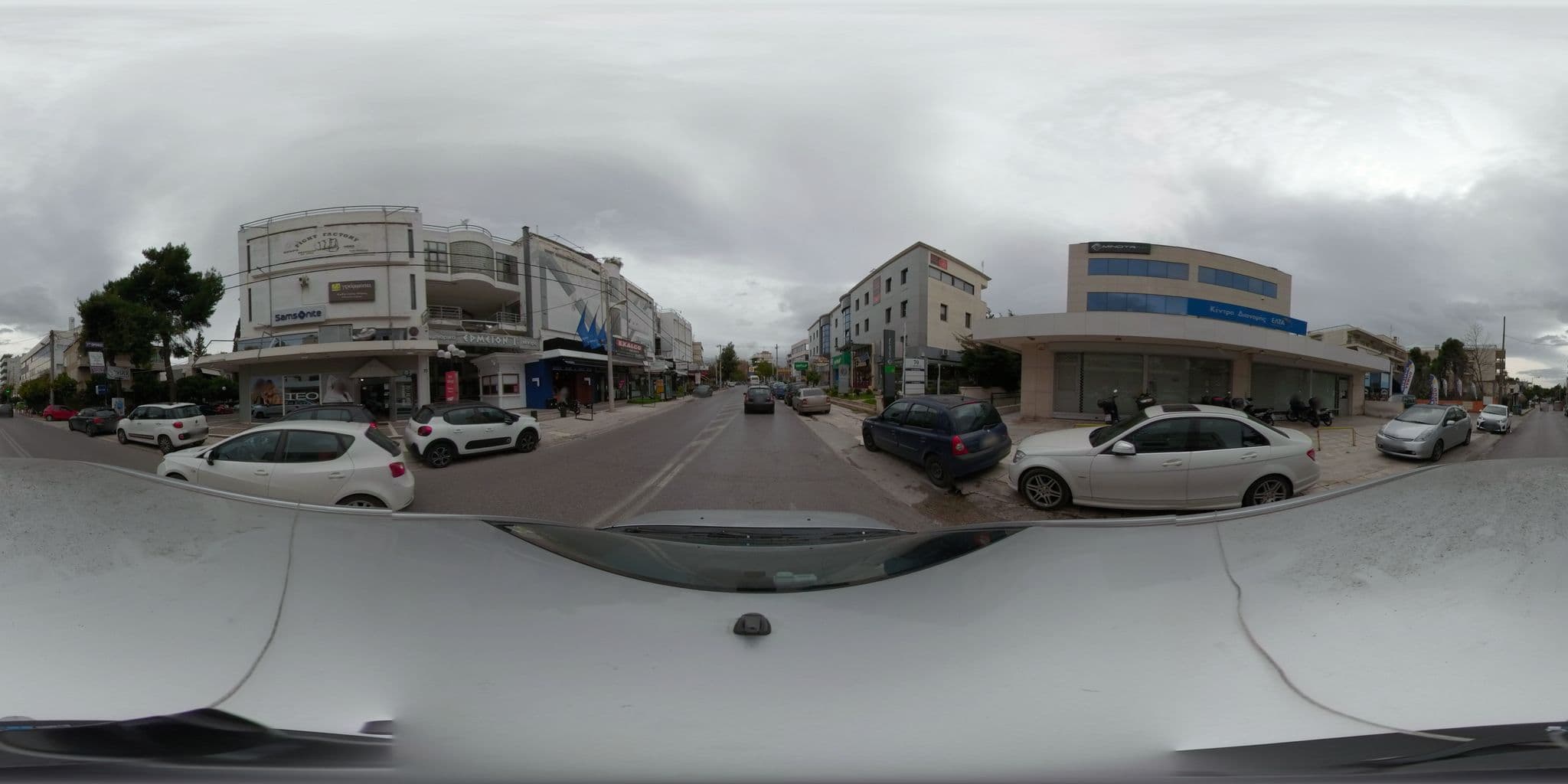 Street view near Acropol Hotel, Khalándrion — © dkarkasina (CC BY-SA · Mapillary)