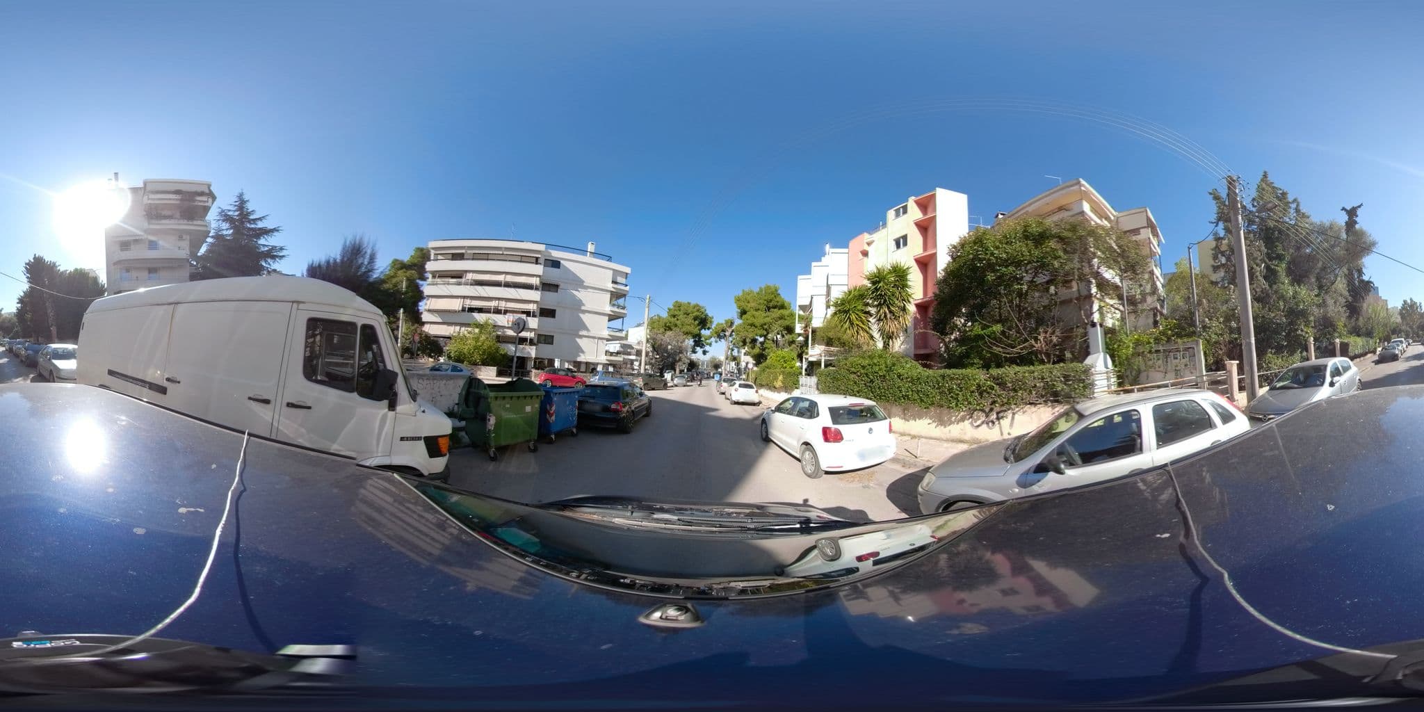 Street view near X Dream Hotel, Agía Paraskeví — © akyrkou (CC BY-SA · Mapillary)